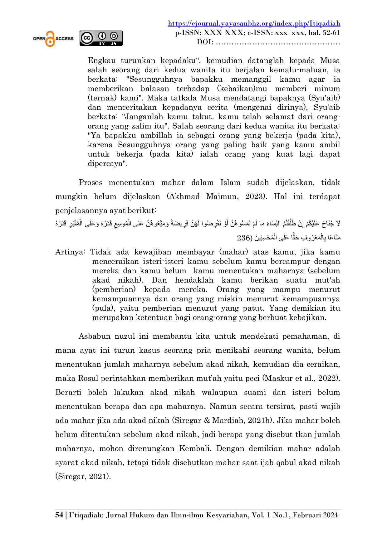 JURIS Mahar Pernikahan Dalam Pandangan Hukum Islam dan Hukum Positif