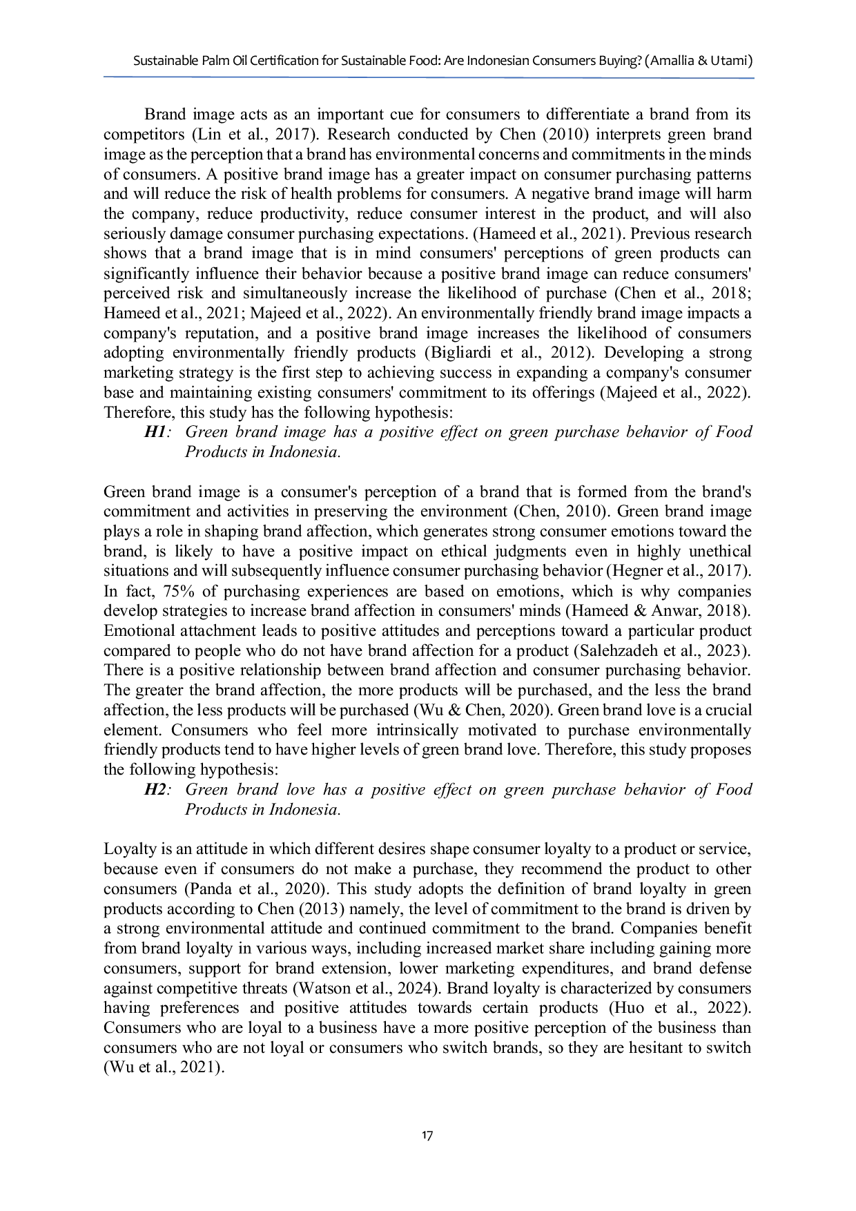 JURIS Sustainable Palm Oil Certification for Sustainable Food Are Indonesian Consumers Buying