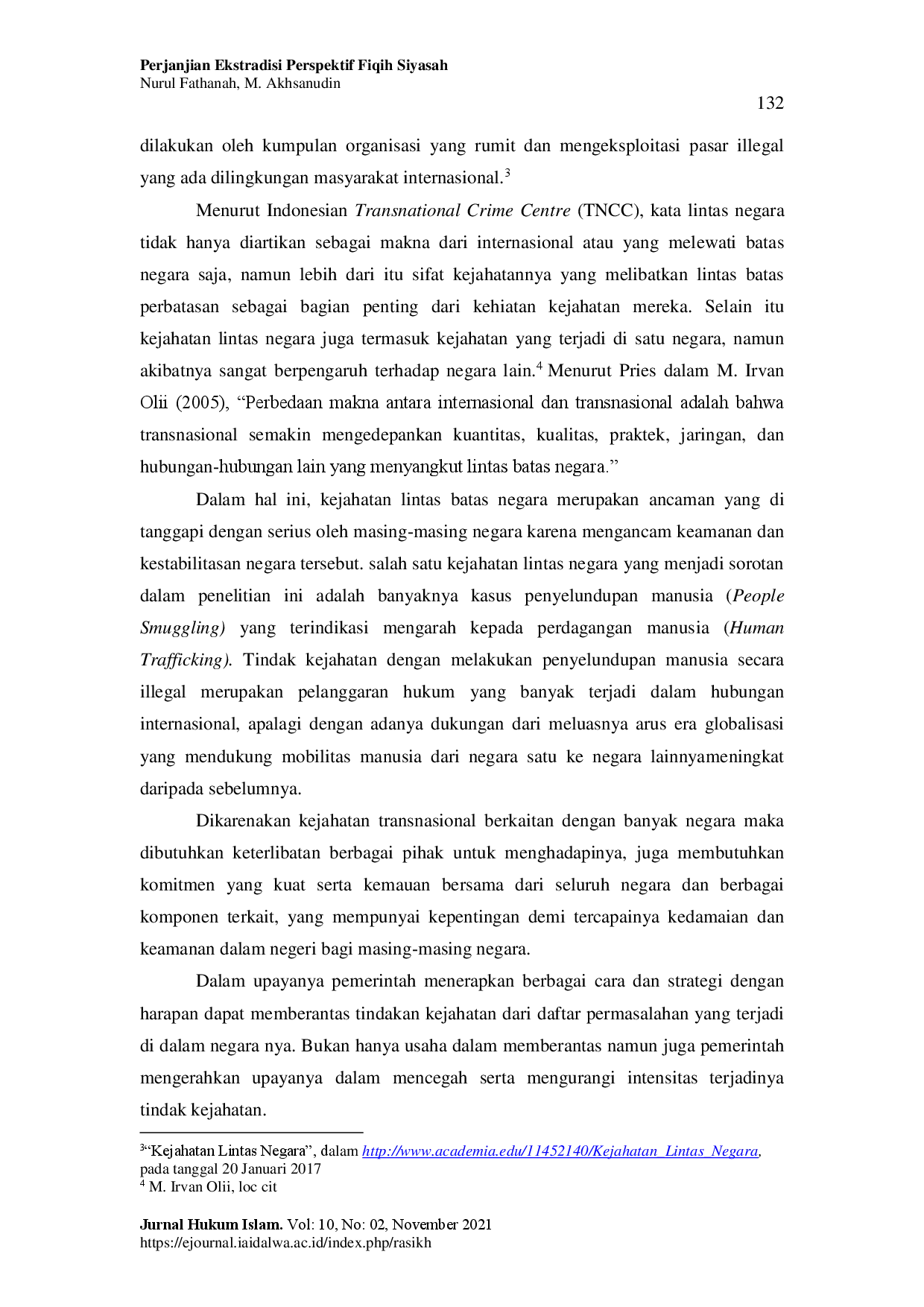 juris Perjanjian Ekstradisi Perspektif Fiqih Siyasah