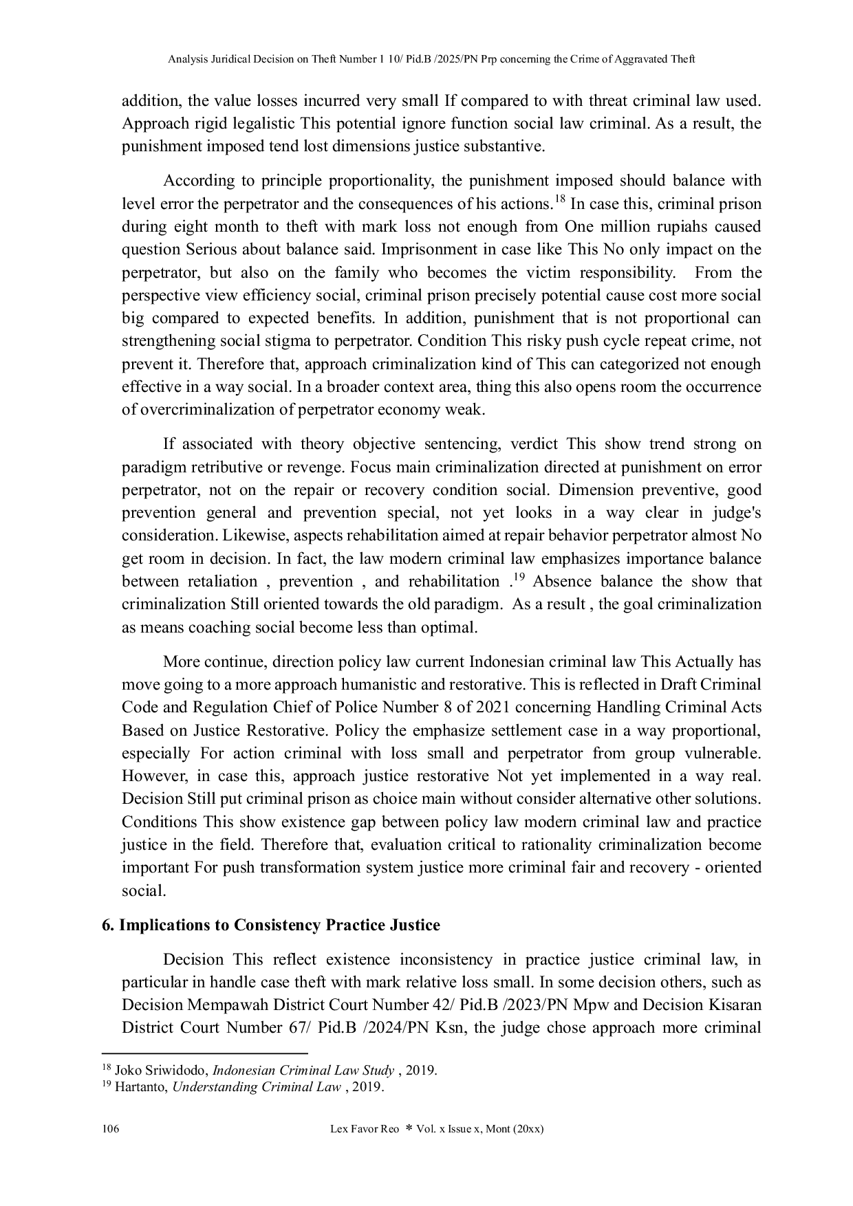 JURIS Analysis Juridical Decision on Theft Number 1 10 Pid B 2025 PN Prp concerning the Crime of Aggravated Theft