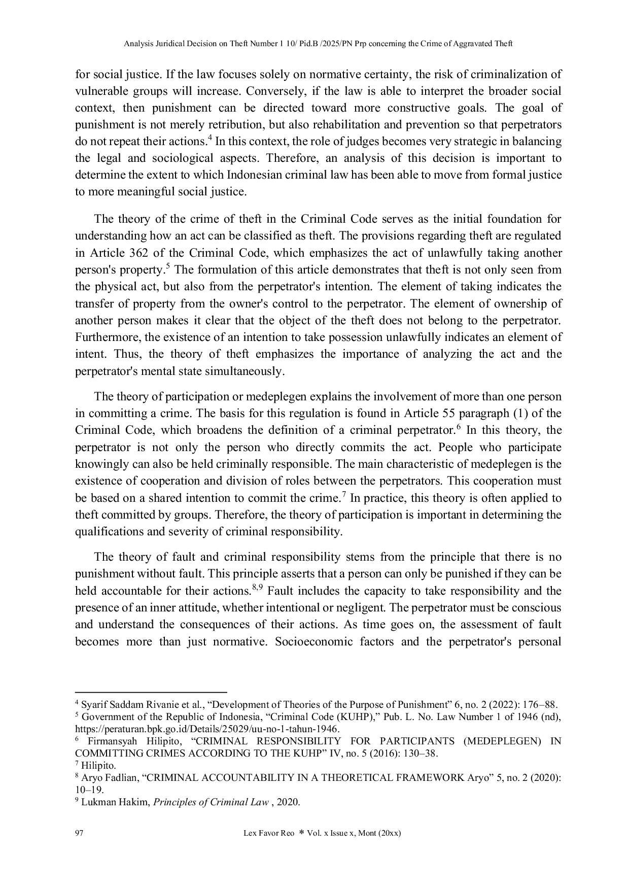 JURIS Analysis Juridical Decision on Theft Number 1 10 Pid B 2025 PN Prp concerning the Crime of Aggravated Theft
