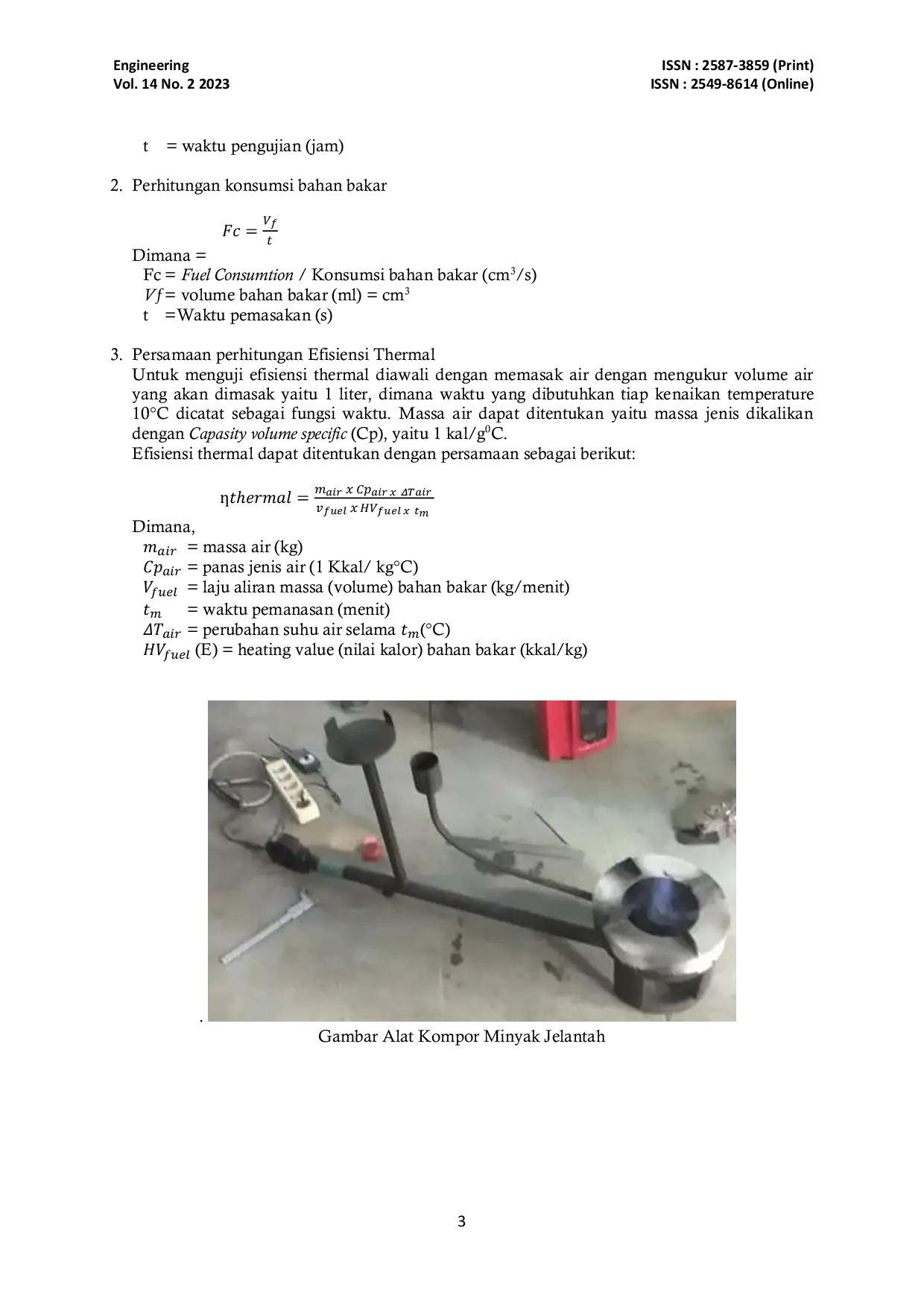 JURIS Peningkatan Kualitas Nyala Api Pada Kompor Blower Rumah Tangga Berbahan Bakar Minyak Jelantah