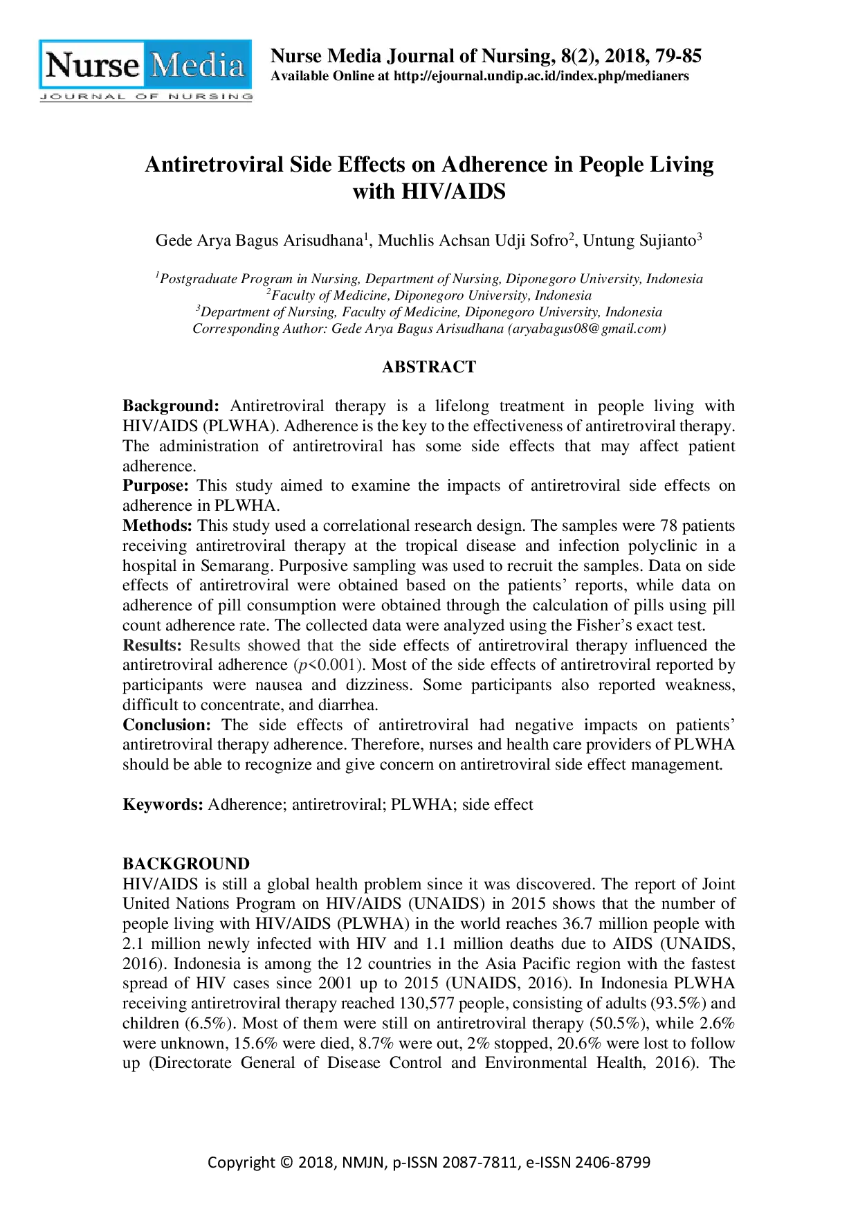 juris Antiretroviral Side Effects on Adherence in People Living with HIV AIDS