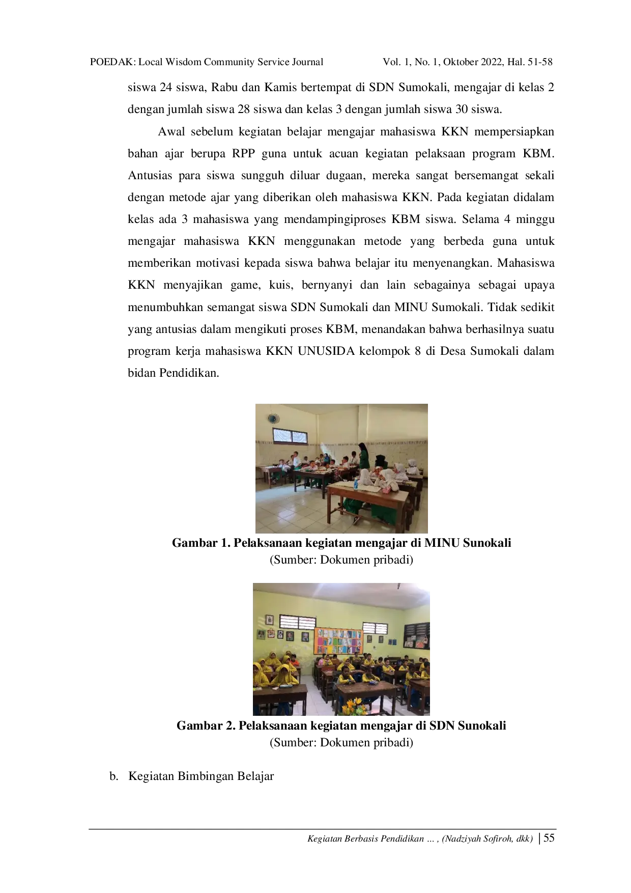 JURIS Kegiatan Berbasis Pendidikan Sebagai Upaya Khidmah Kepada Masyarakat di Desa Sumokali