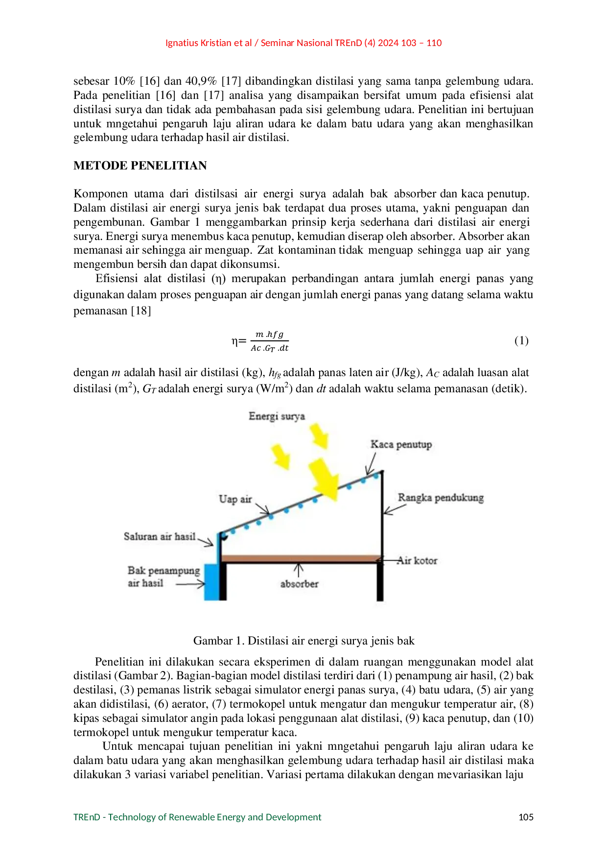 JURIS Pengaruh Gelembung Udara Pada Efisiensi Distilasi Air Energi Surya