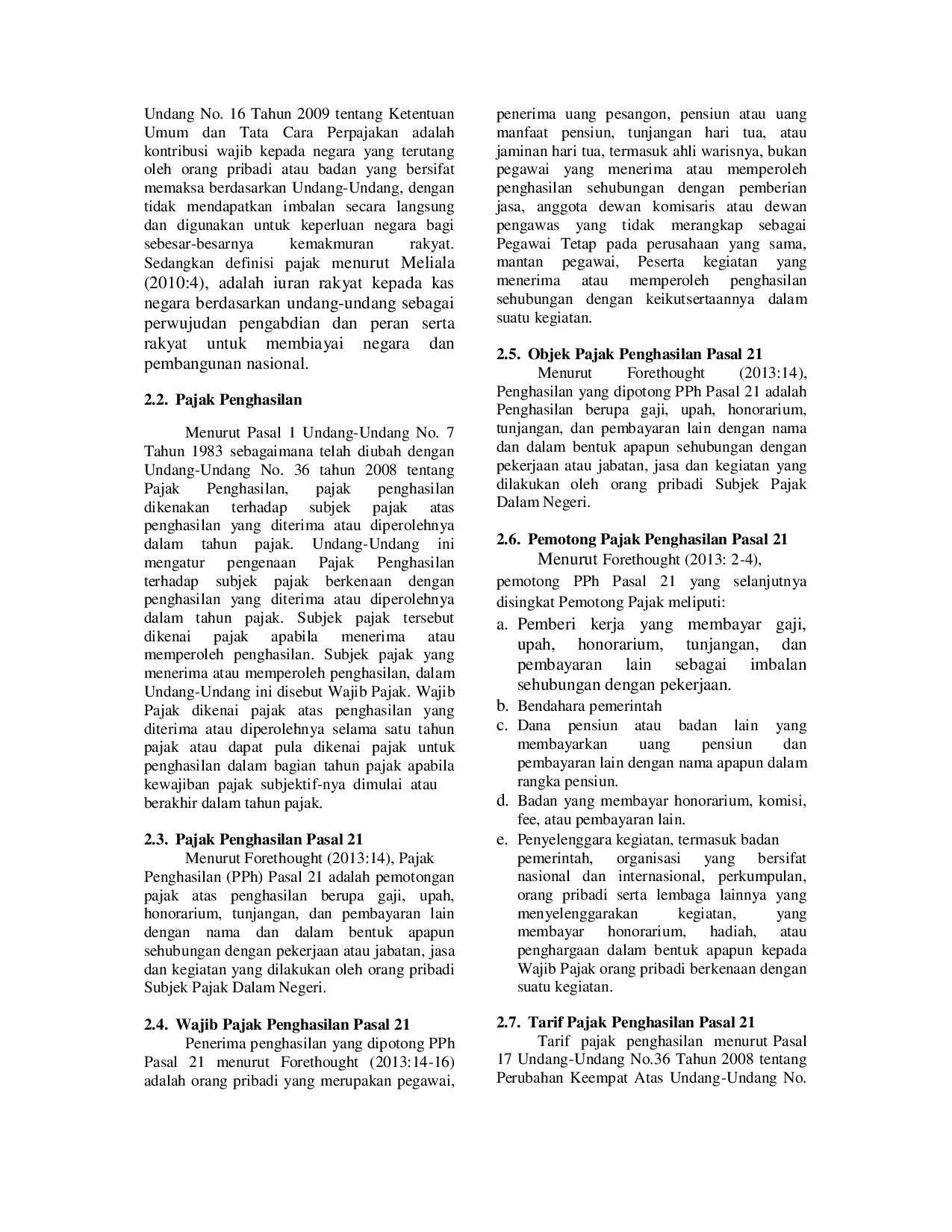 JURIS TINJAUAN PERHITUNGAN DAN PEMOTONGAN PPh PASAL 21 PADA CV SAGA RETAILINDO SORONG