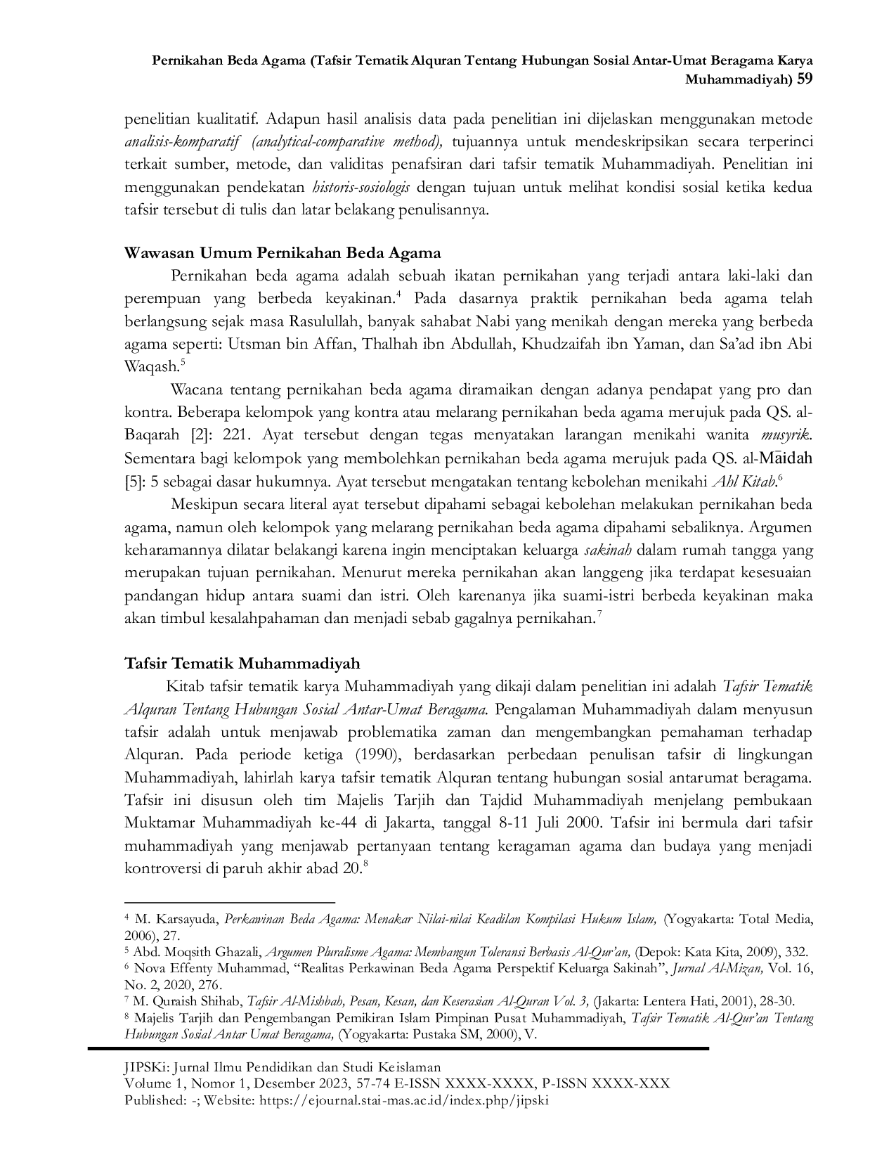 JURIS PERNIKAHAN BEDA AGAMA Tafsir Tematik Alquran Tentang Hubungan Sosial Antar Umat Beragama Karya Muhammadiyah