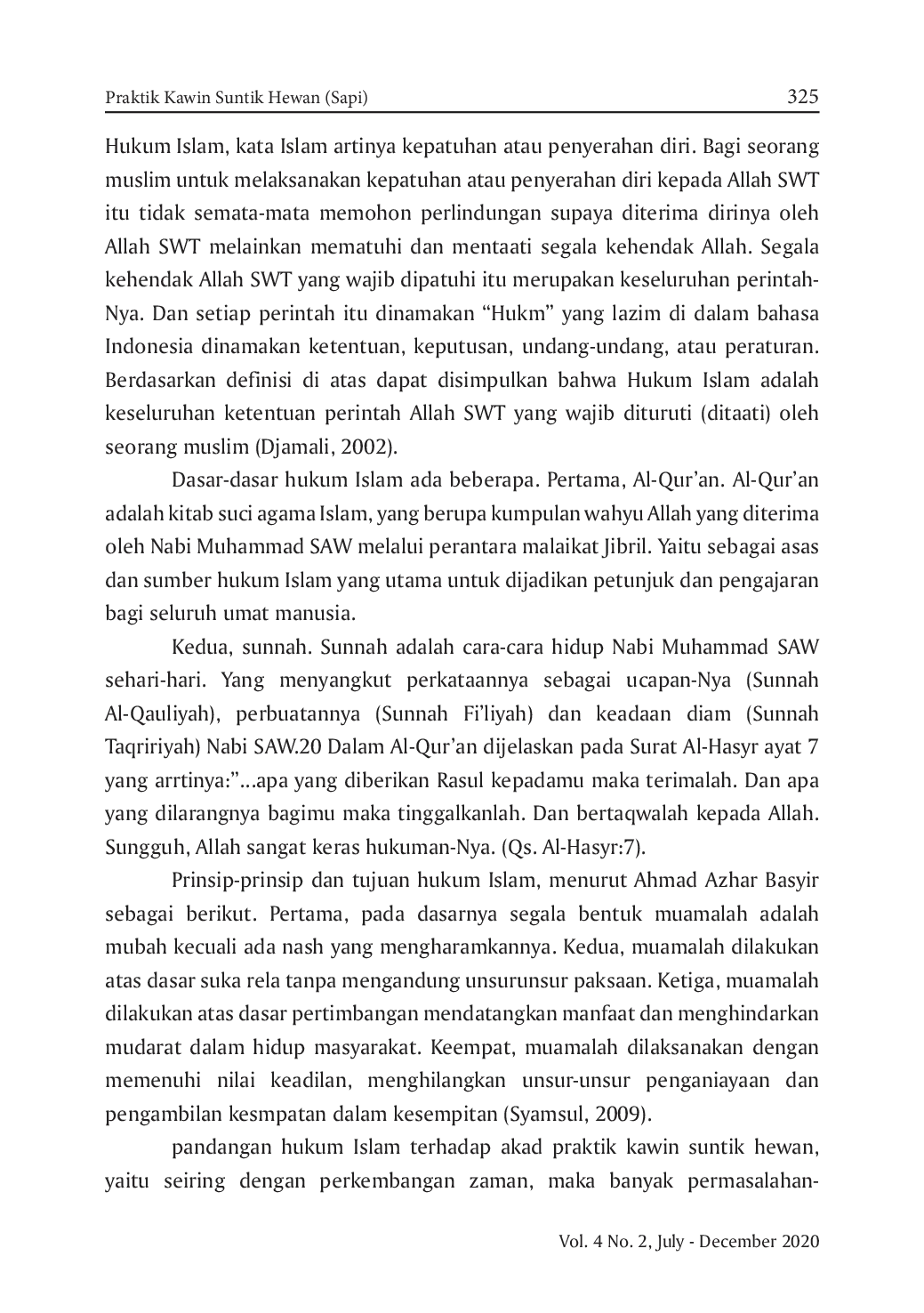 JURIS Praktik Kawin Suntik Hewan Sapi Ditinjau Dari Hukum Islam Baik Dalam Praktik Maupun Dalam Akadnya