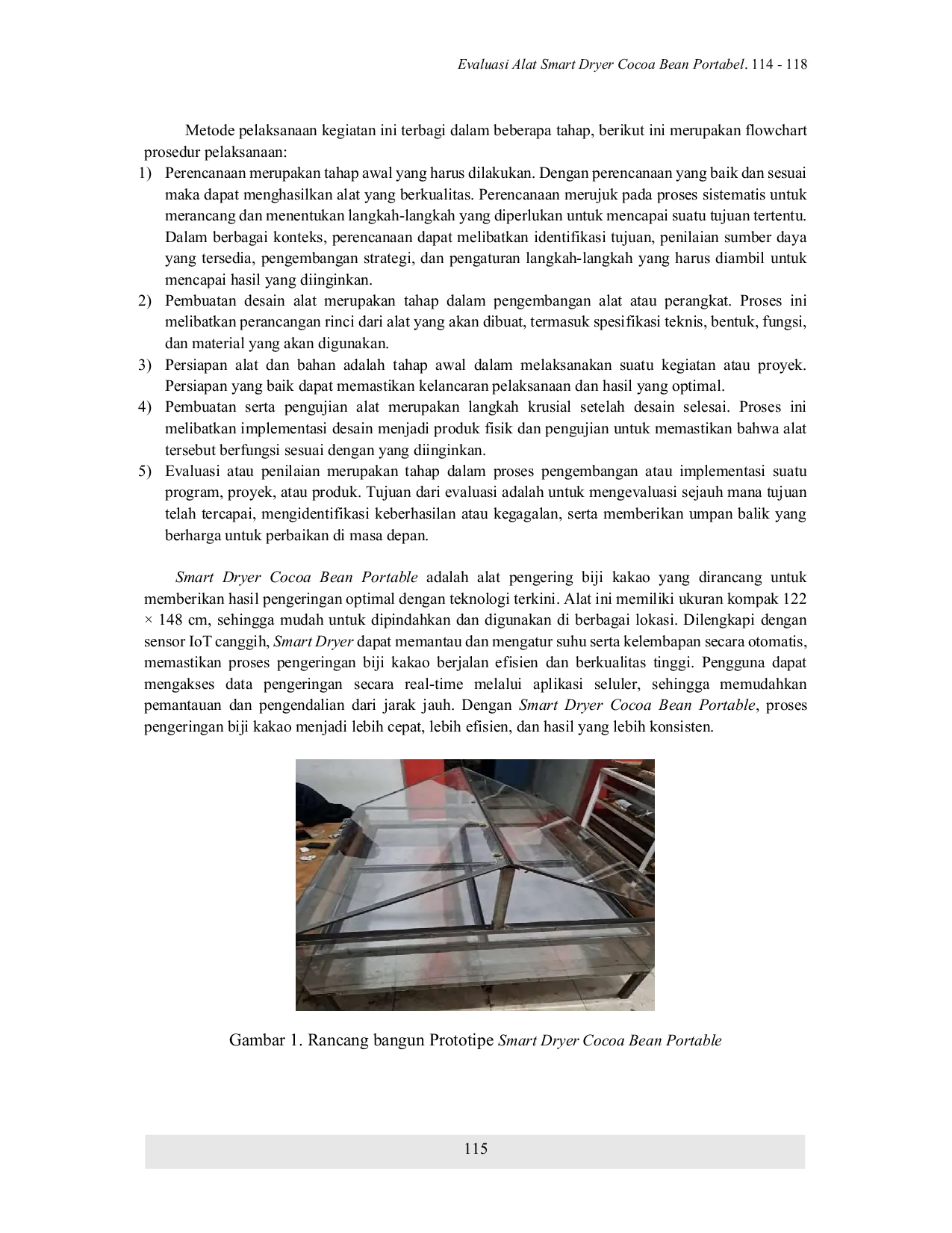 JURIS Design Construction and Evaluation Smart Dryer Cocoa Bean Portable IoT Sensors and Automatic Control for Cocoa Bean Quality