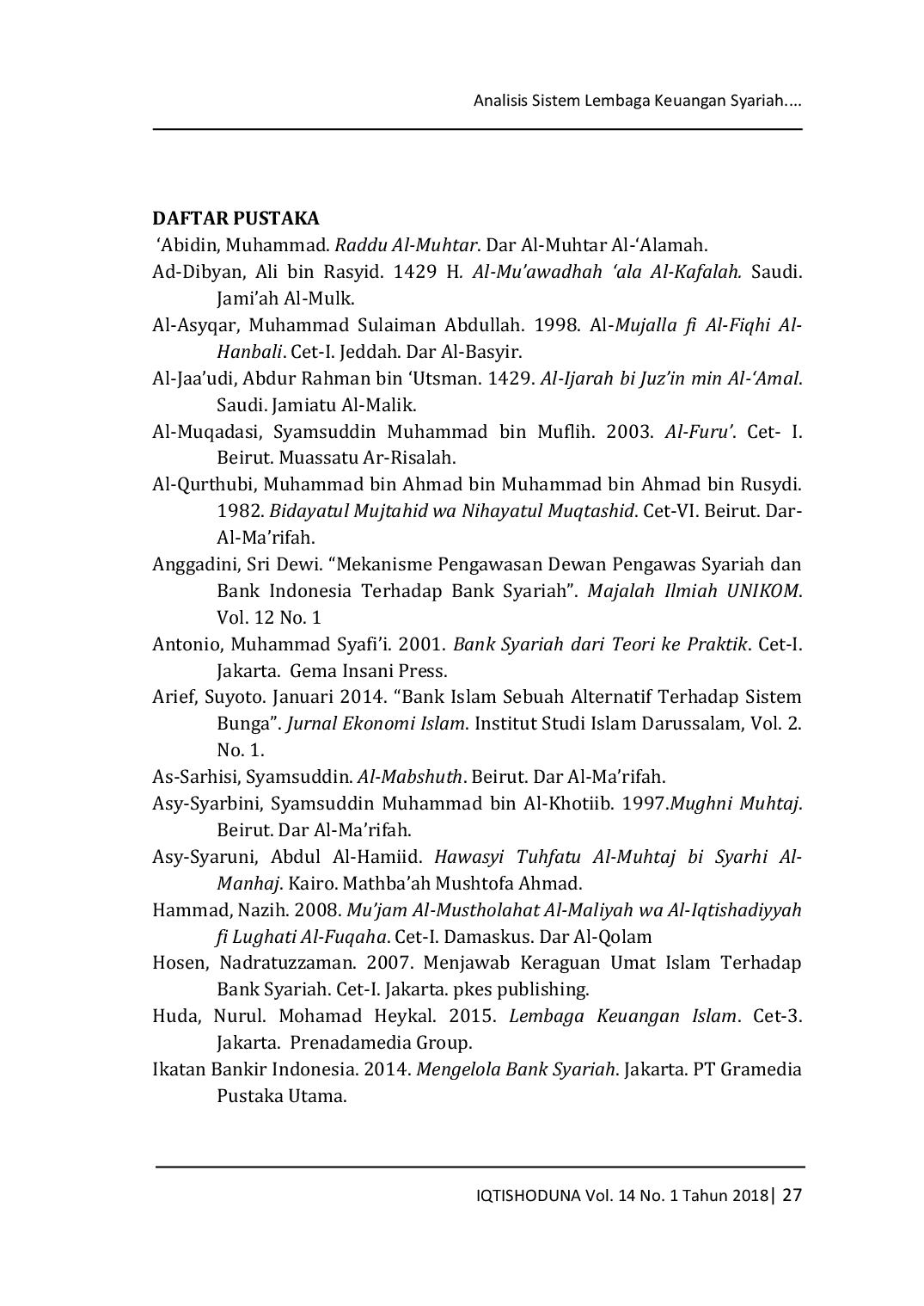 JURIS Analisis Sistem Lembaga Keuangan Syariah Dan Lembaga Keuangan Konvensional