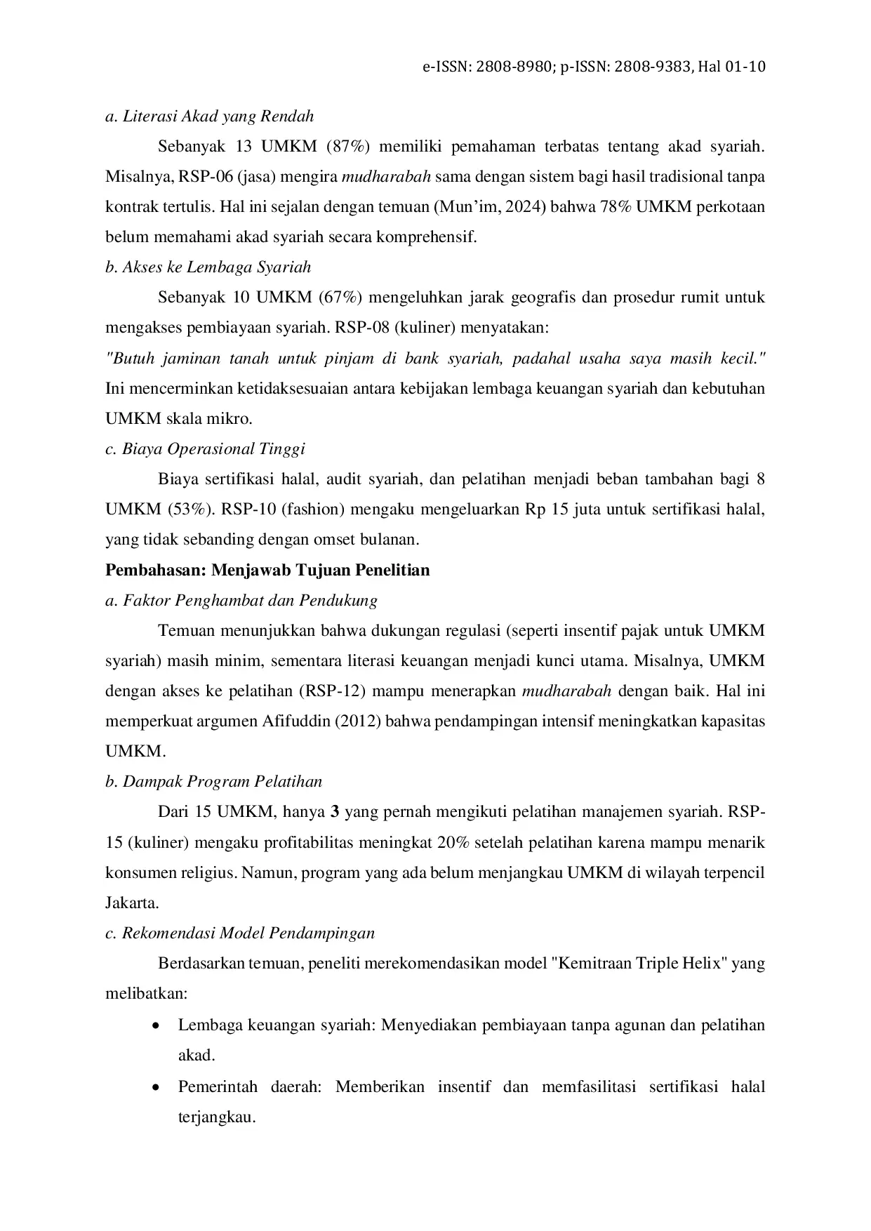 JURIS Implementasi Prinsip Syariah dalam Manajemen Keuangan untuk Meningkatkan Pengambilan Keputusan Bisnis UMKM Studi Kasus di Jakarta