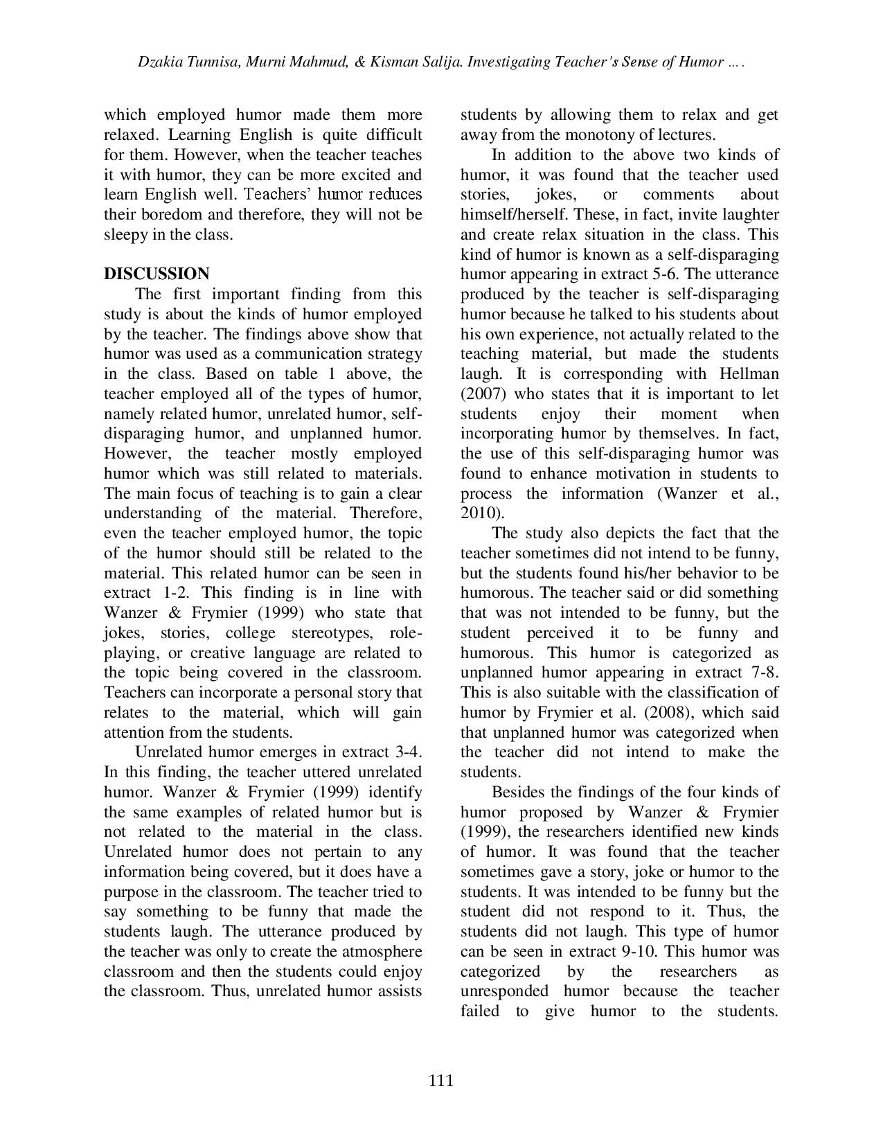 juris Investigating Teacher s Sense of Humor in Indonesia