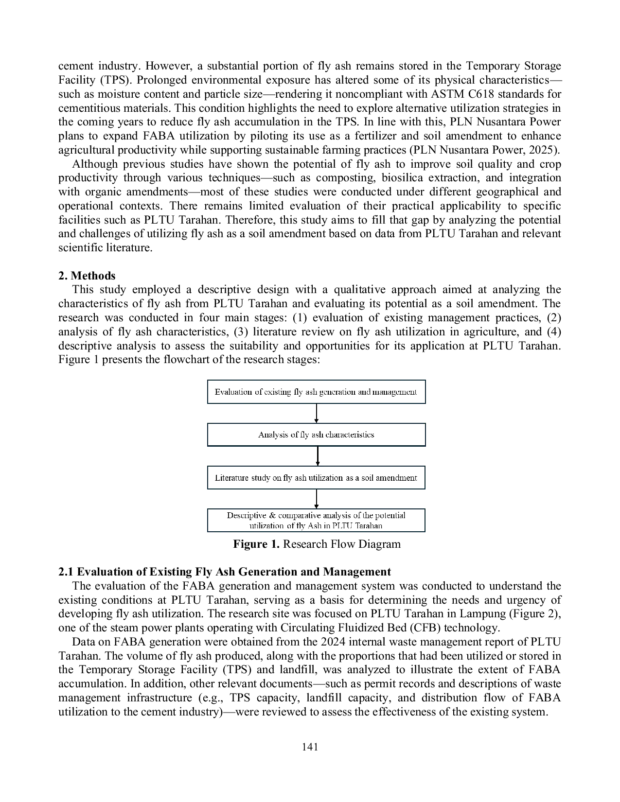 JURIS Characterization of Fly Ash from Coal fired Steam Power Plant Tarahan Lampung and Its Potential as a Soil Amendment
