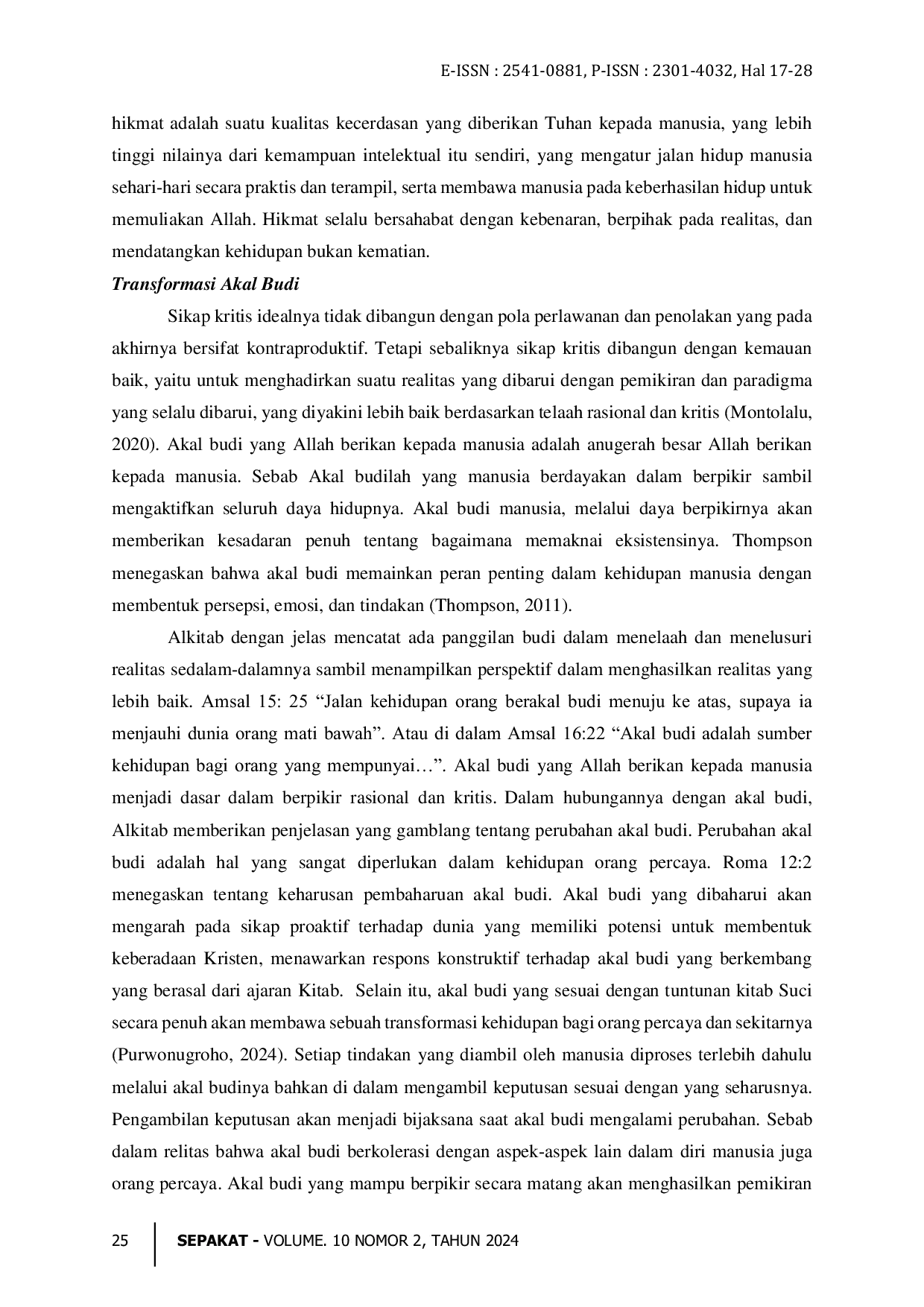 JURIS Alkitab sebagai Landasan Berpikir Kritis