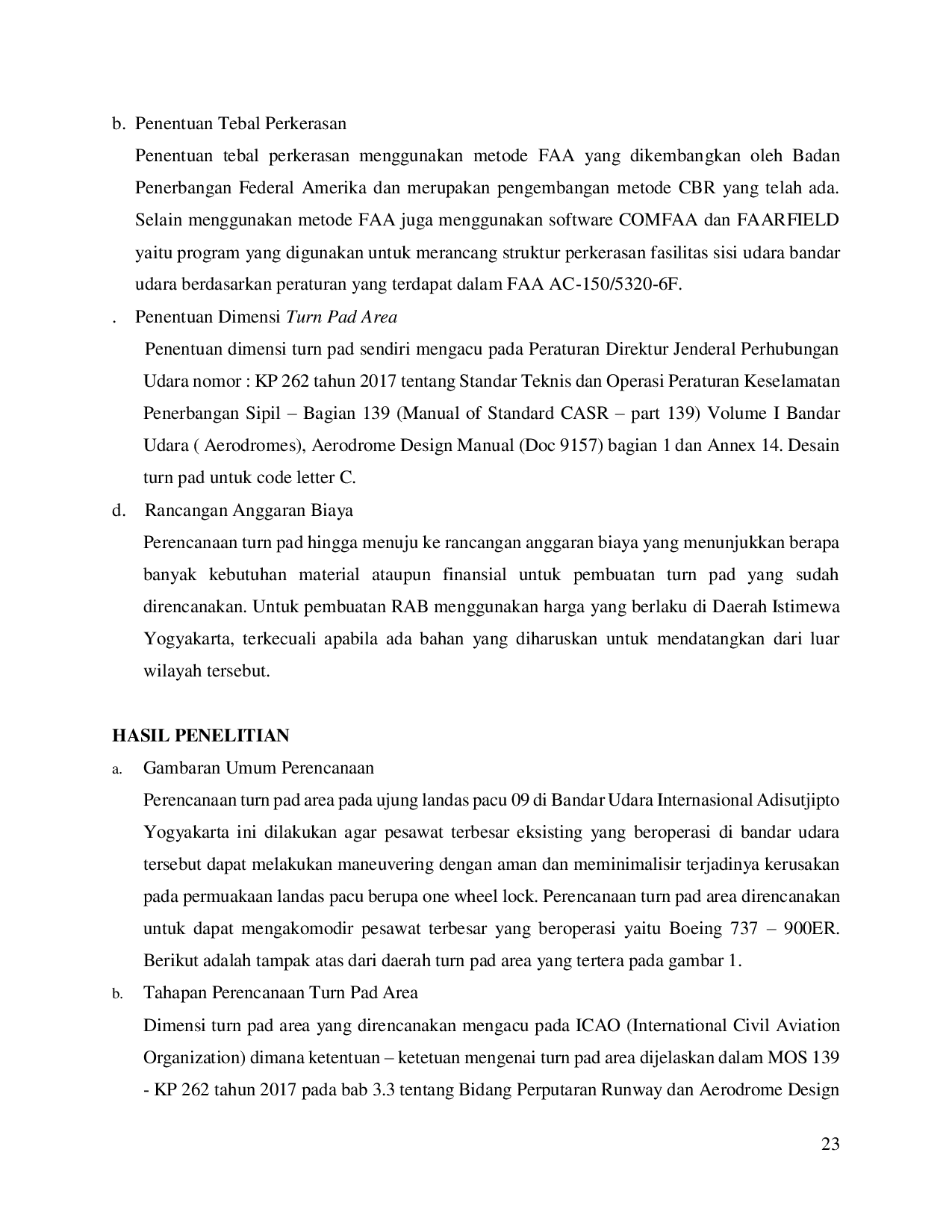 JURIS Perencanaan Turn Pad Area Dengan Flexible Pavement Di Bandar Udara Internasional Adisutjipto Yogyakarta