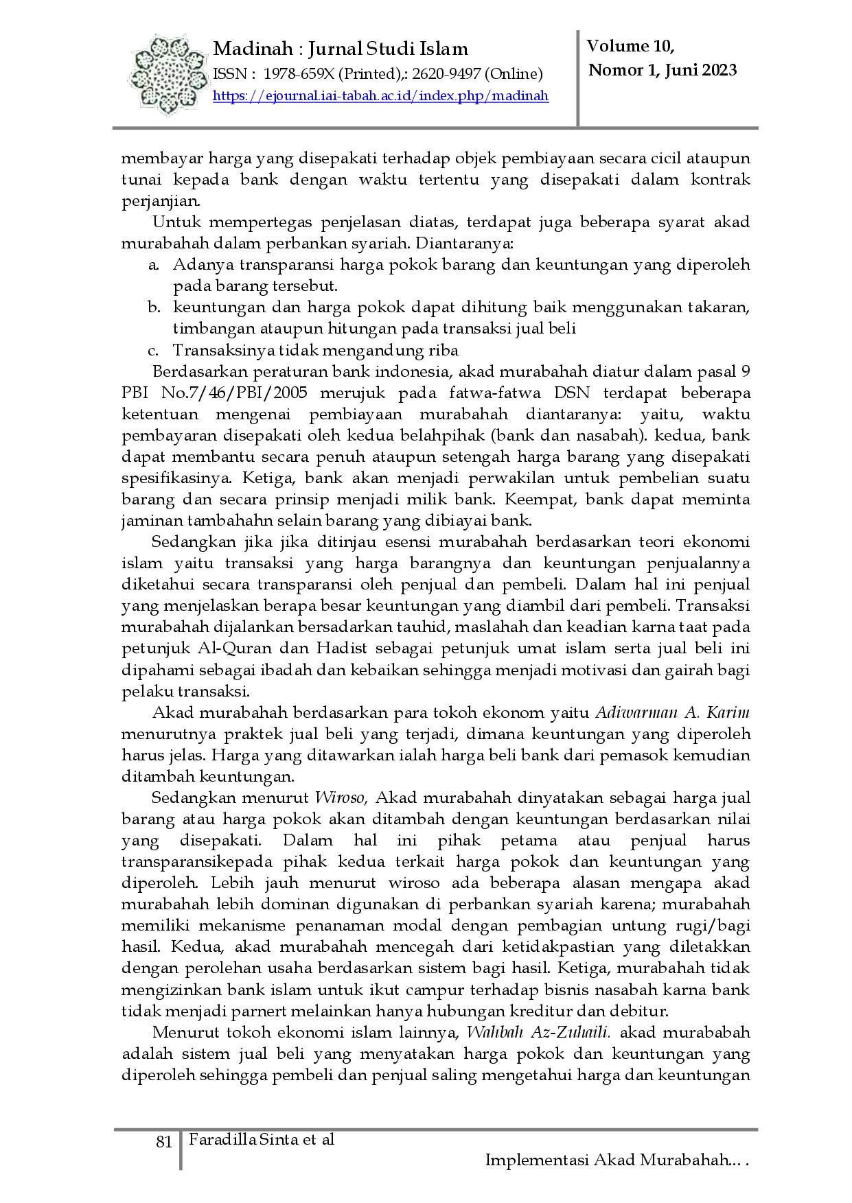 juris Implementasi Akad Murabahah Pada Praktek Jual Beli Sarang Burung Walet di Desa Tarailu