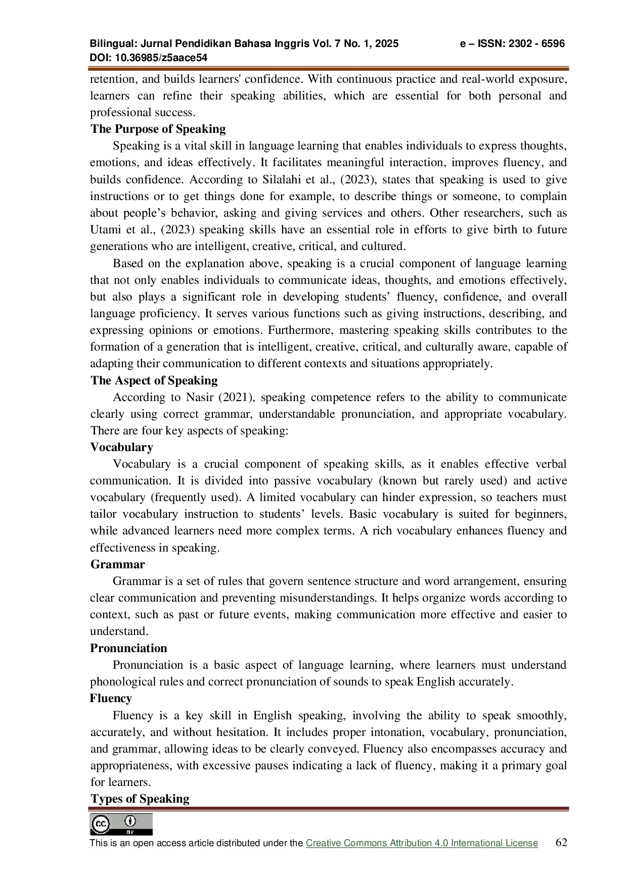 JURIS The Analysis of English Teacher Strategies to Improve Students Speaking Ability at SMP YP Keluarga Pematangsiantar