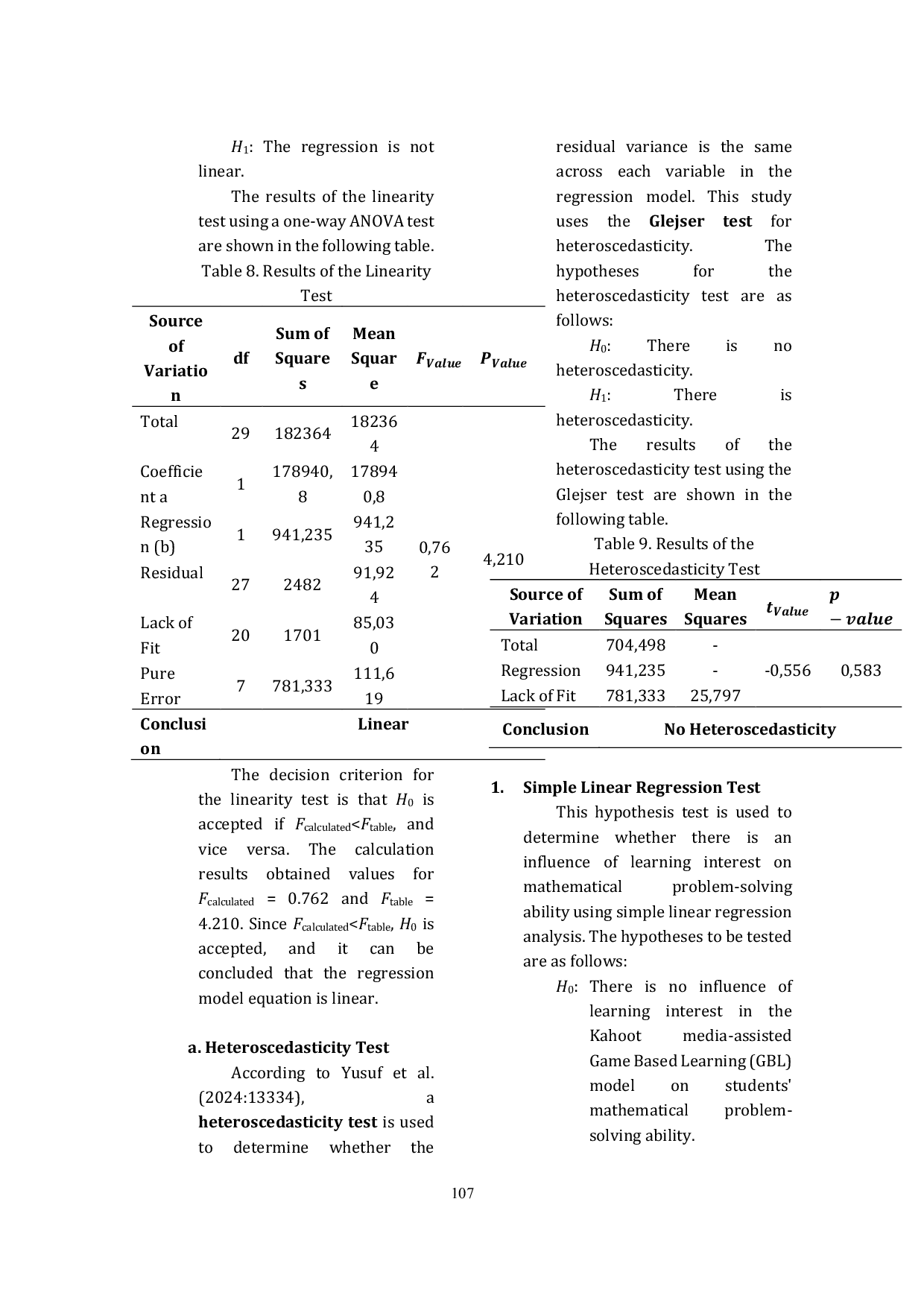 JURIS Pengaruh Minat Belajar dalam Model Game Based Learning GBL dengan Bantuan Media Kahoot terhadap Kemampuan Pemecahan Masalah Matematis