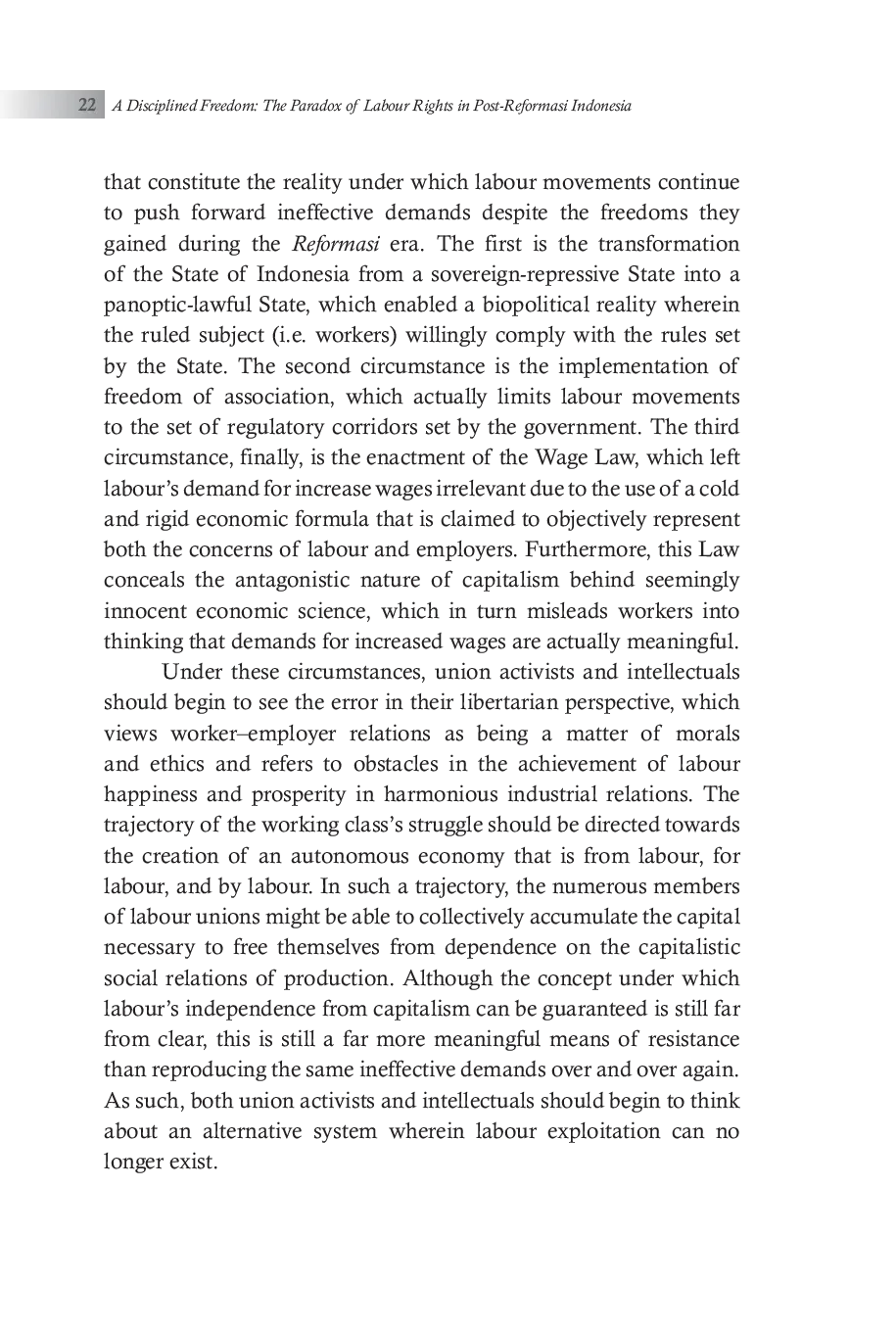 JURIS A Disciplined Freedom The Paradox of Labour Rights in Post Reformasi Indonesia