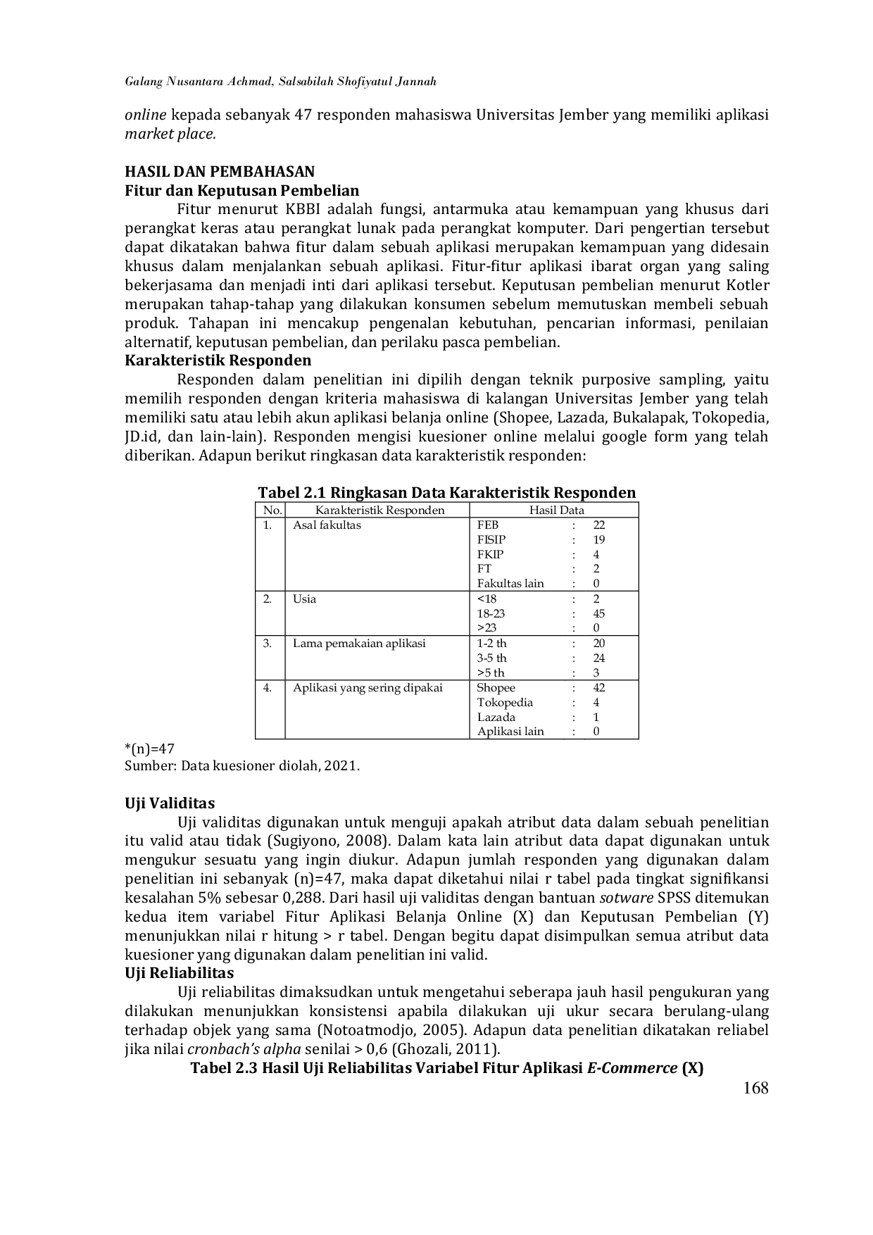 JURIS Pengaruh Fitur E Commerce Terhadap Keputusan Pembelian Konsumen di Masa Pandemi Covid 19