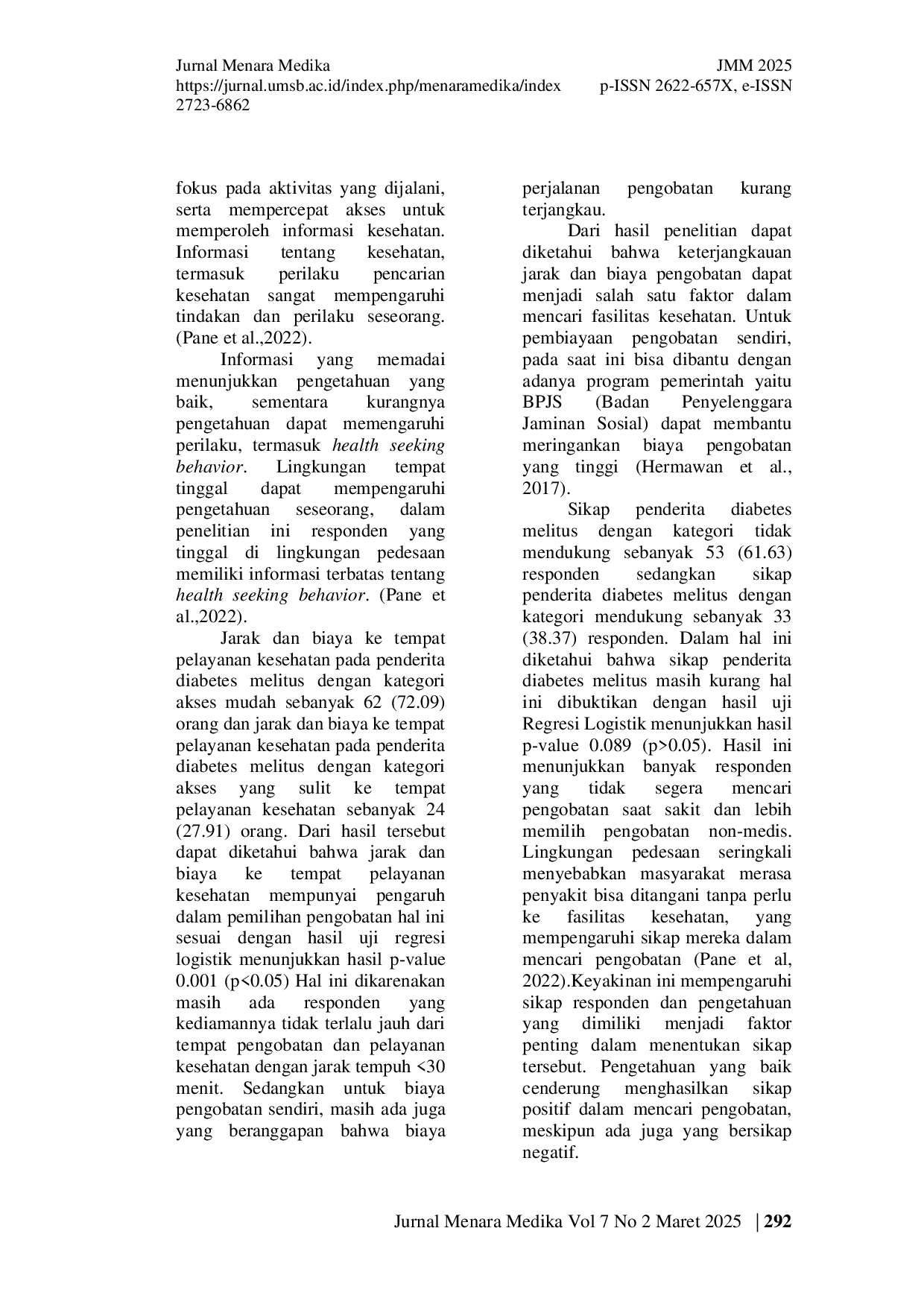 JURIS Preferensi Pengobatan Alternatif Pasien Diabetes Melitus Studi Kasus Di Wilayah Kerja Uptd Puskesmas Punggelan I Kabupaten Banjarnegara