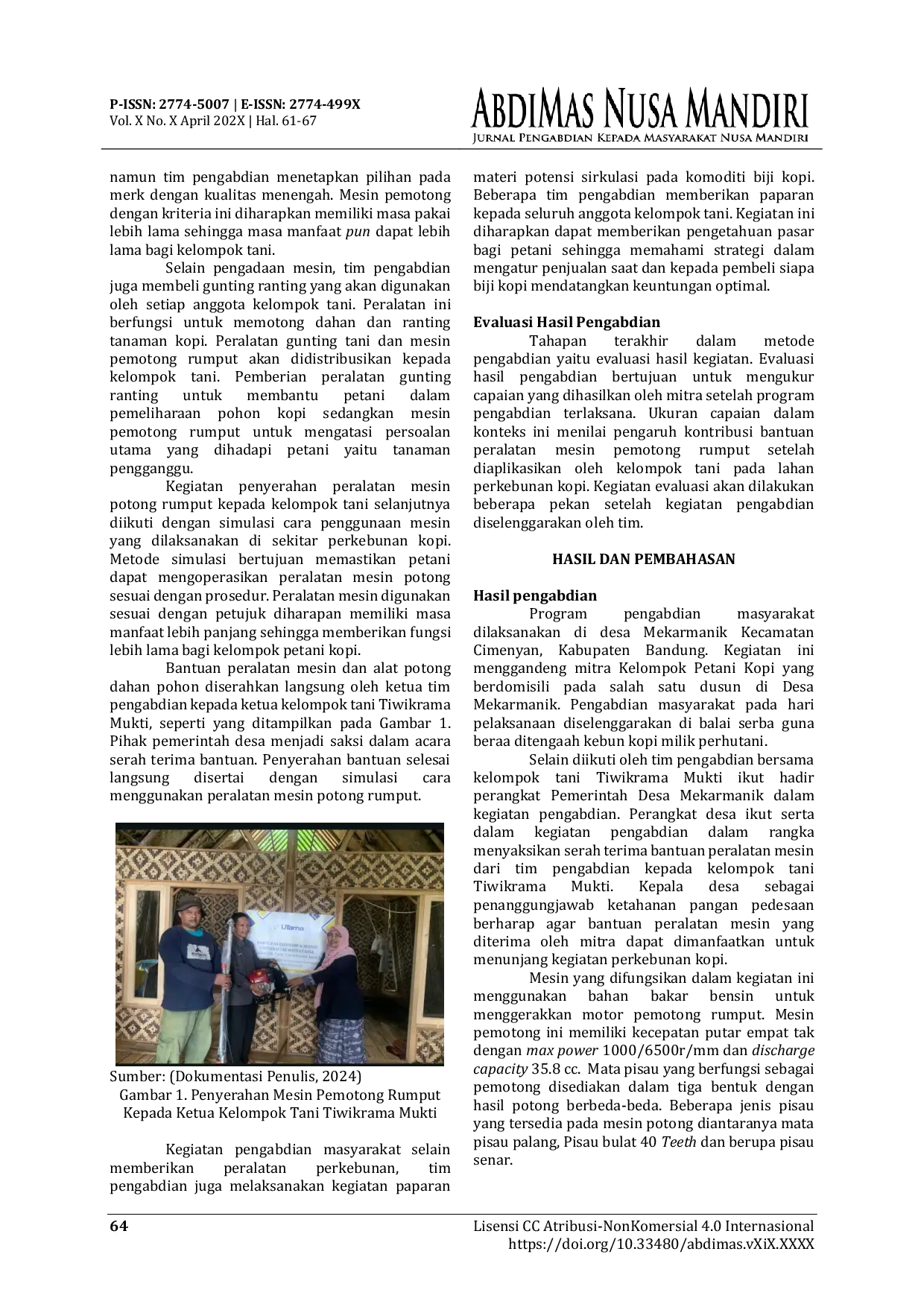 JURIS PENINGKATAN DAYA SAING KELOMPOK TANI MELALUI PEMANFAATAN TEKNOLOGI PERTANIAN