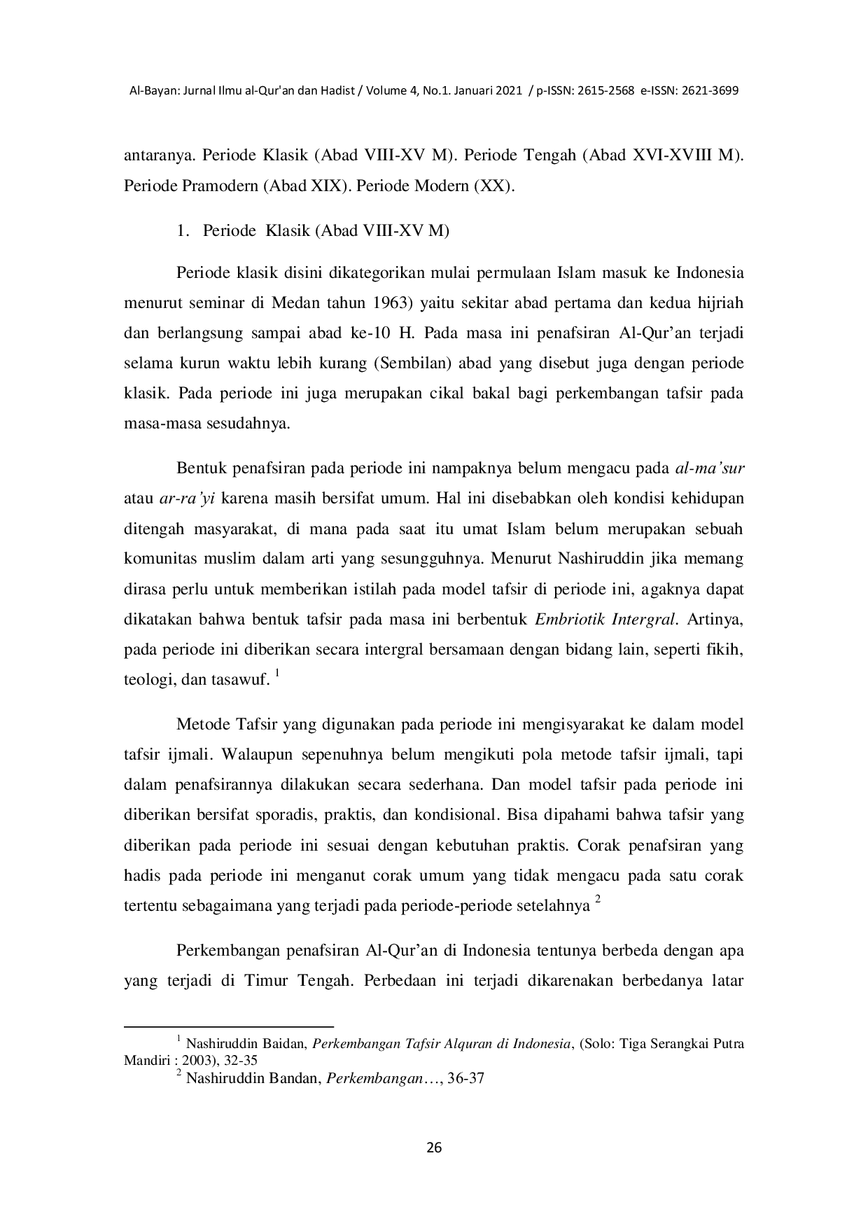 JURIS Kontribusi T M Hasbi Ash Shiddieqy Dalam Pengembangan Ilmu Al Qur an dan Tafsir Di Indonesia