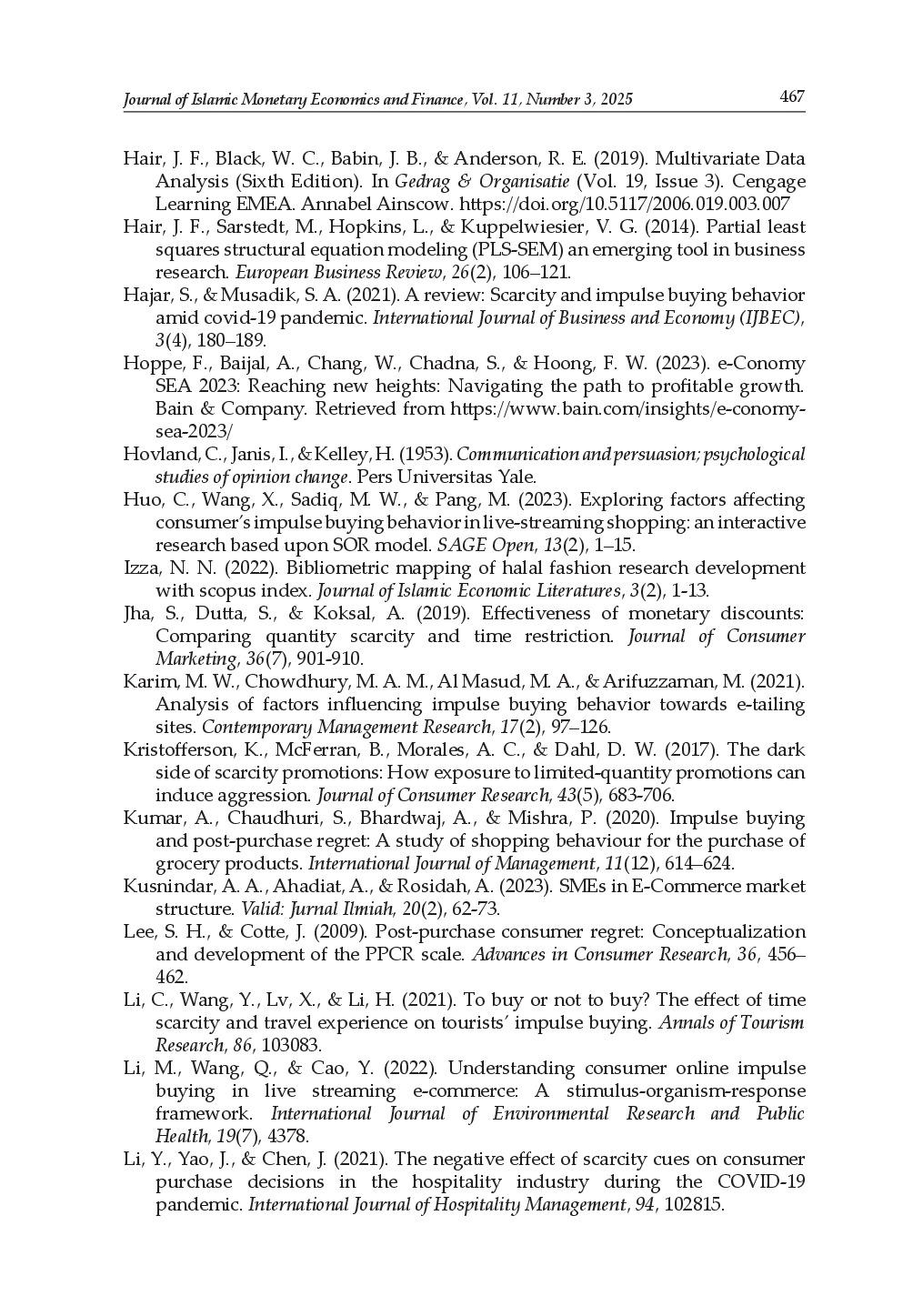 juris Is Impulsive Buying for Muslim Fashion Products Invariably Followed by Post Purchase Regret The Role of S O R Theory