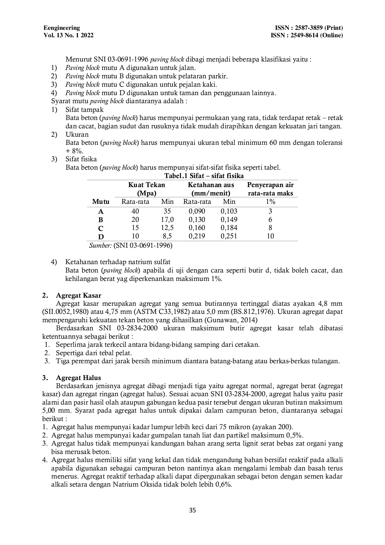 JURIS Pengaruh Penambahan Limbah Jenis Ldpe Dan Pet Presentase Limbah 15 Sebagai Bahan Campuran Beton Paving Block Dengan Metode Eco Brick