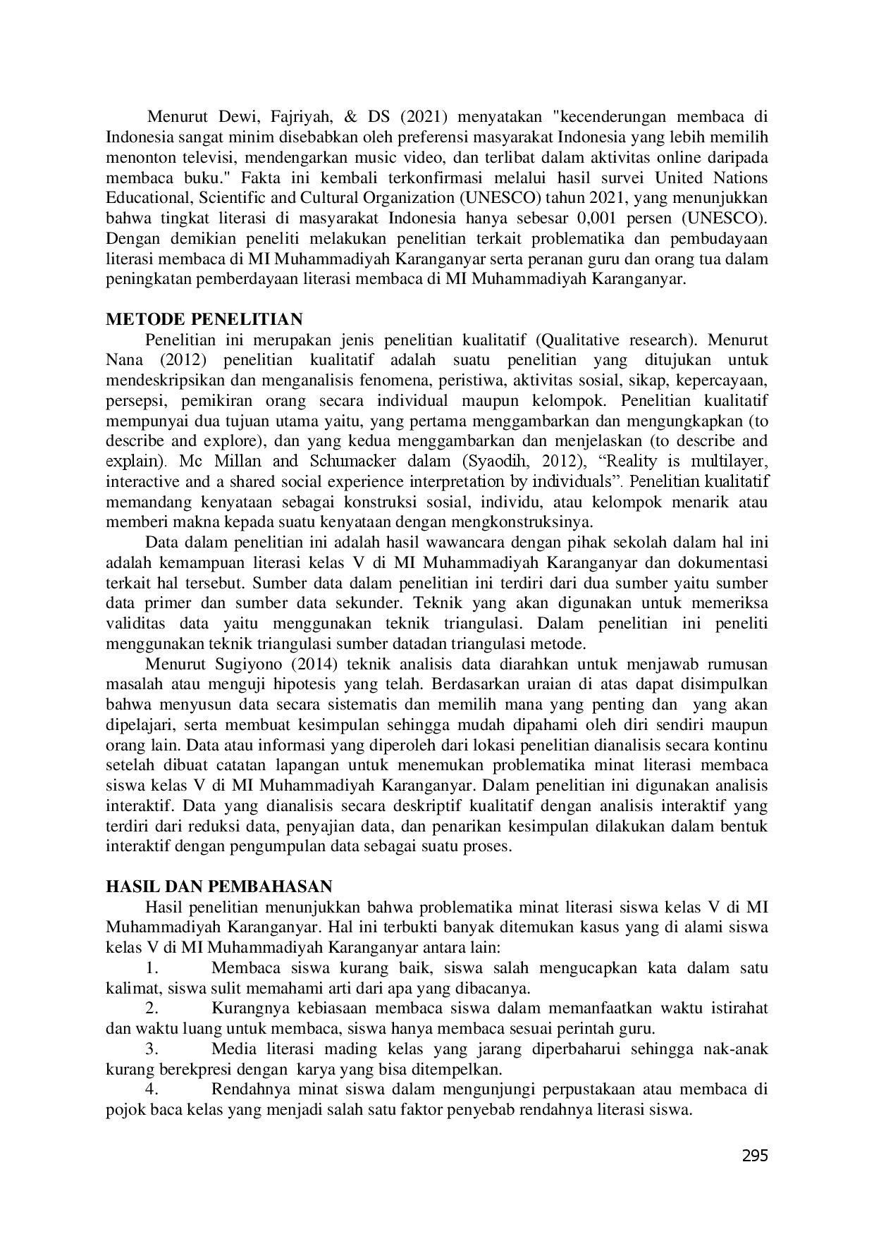 juris Problematika Minat Literasi Membaca Siswa Mi Muhammadiyah Karanganyar