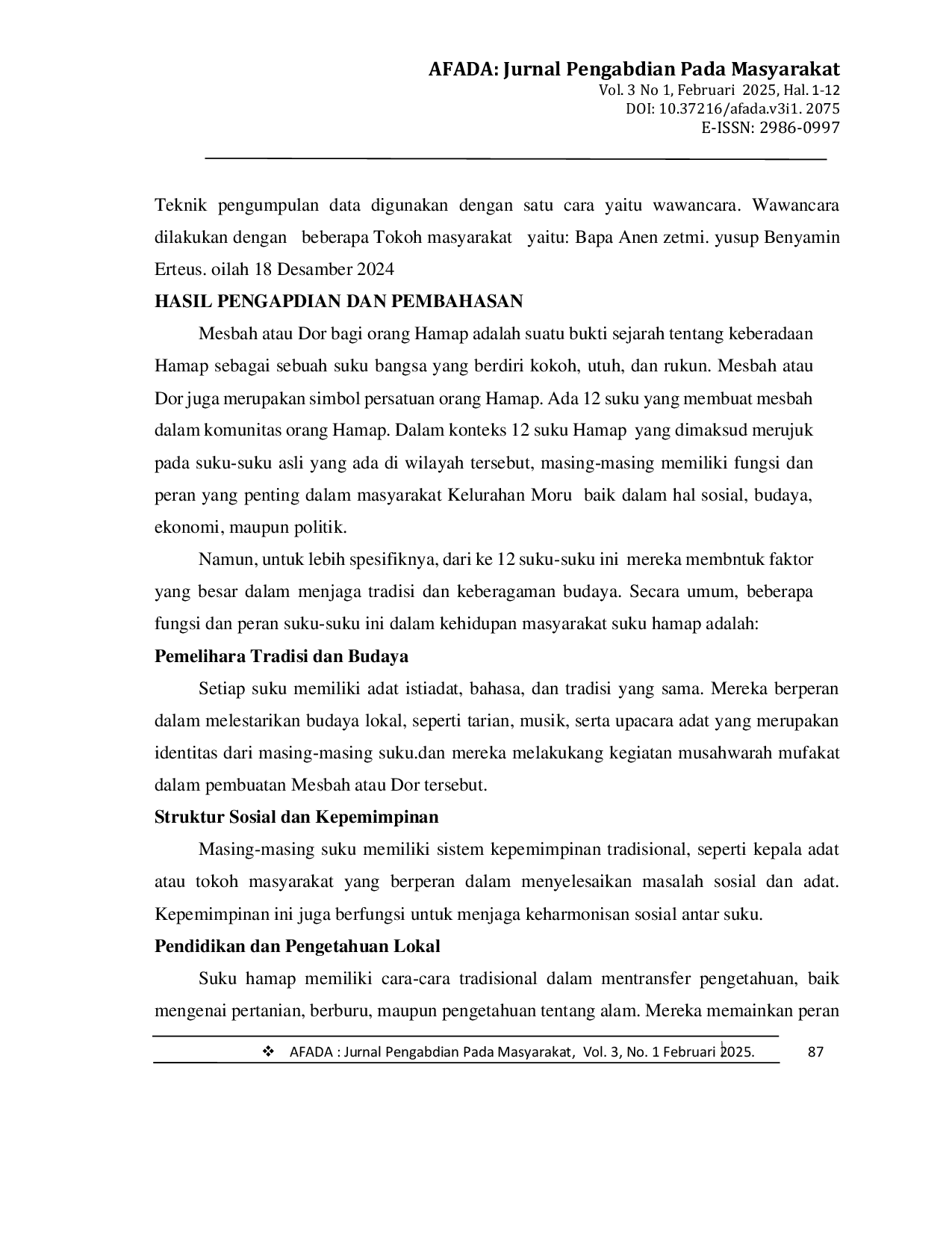 JURIS Sejarah Pembuatan Mesbah Atau Dor Di Kelurahan Moru Kecamatan Alor Barat Daya Kabupaten Alor