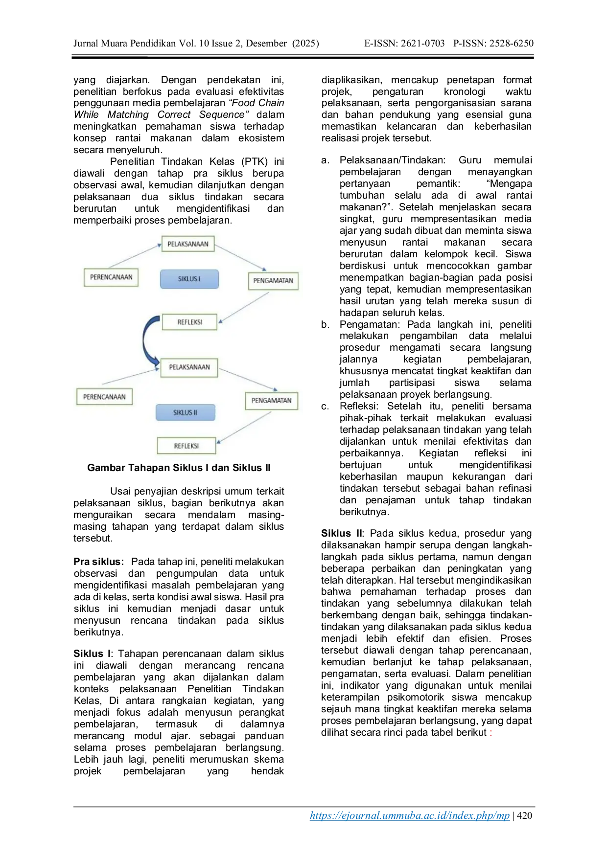 JURIS Penerapan Media Foodchain While Matching Correct Sequence untuk Meningkatkan Pemahaman Siswa Mengenai Rantai Makanan Ekosistem Kelas V SD