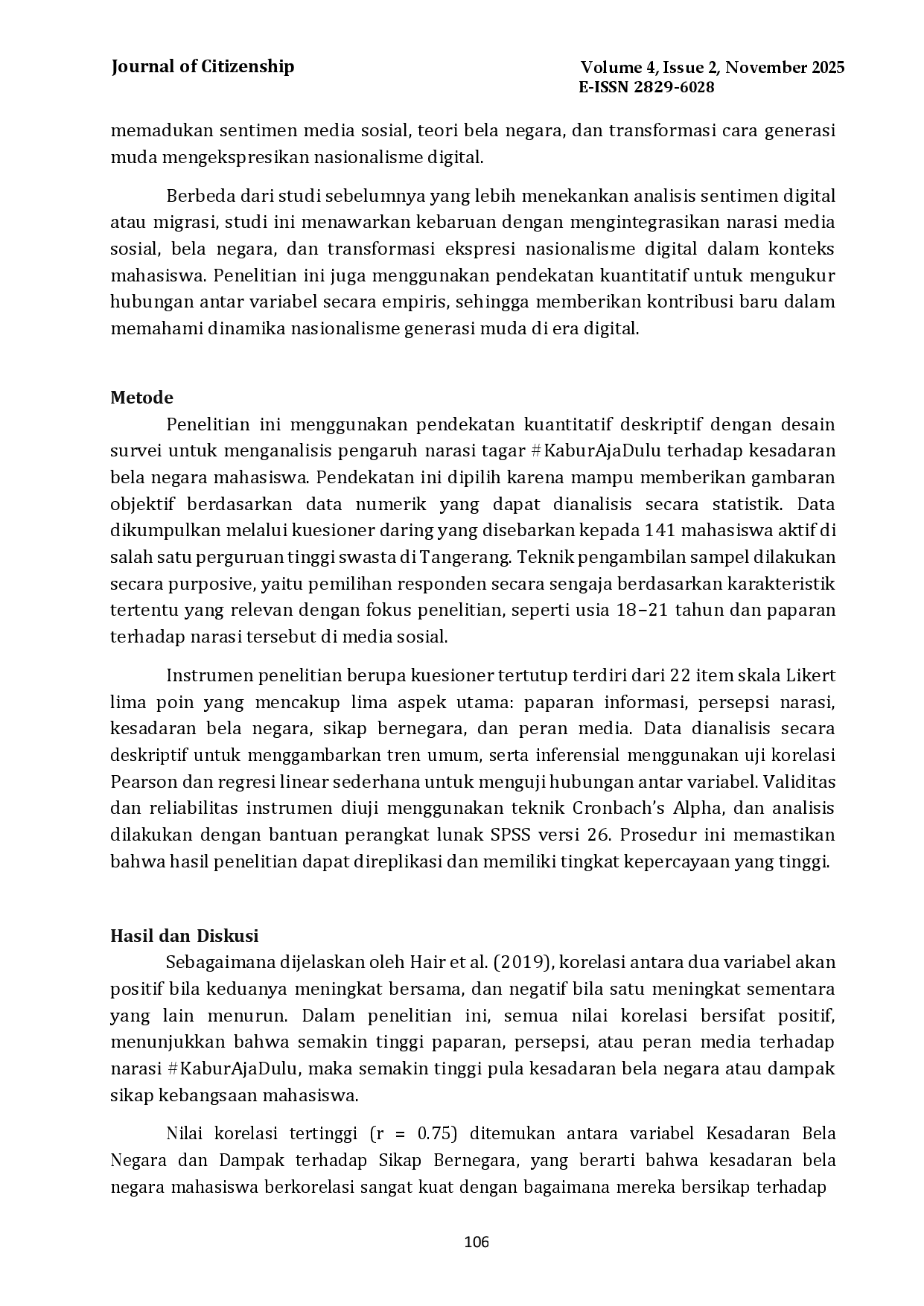 juris Dampak Narasi KaburAjaDulu terhadap Kesadaran Bela Negara di Kalangan Mahasiswa