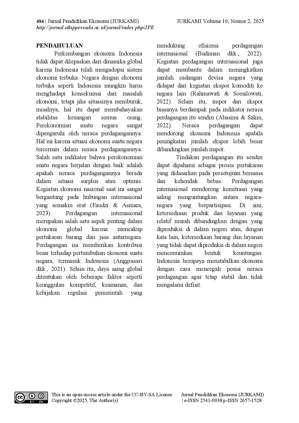 juris Pengaruh Kurs Rupiah dan Inflasi Terhadap Neraca Perdagangan Indonesia 2014 2024