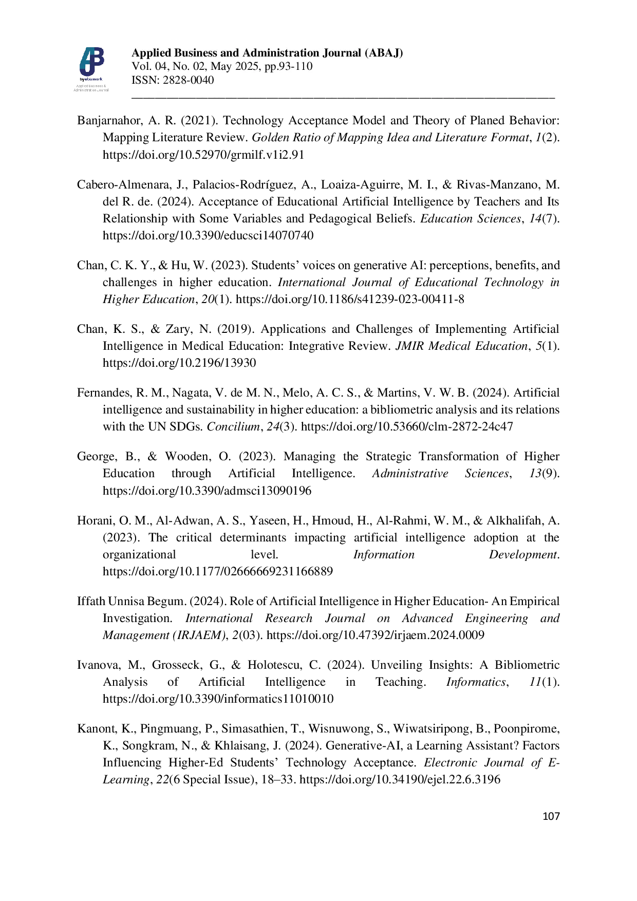 JURIS Tracing The Digital Transformation A Bibliometric Investigation Of Artificial Intelligence Adoption In Higher Education
