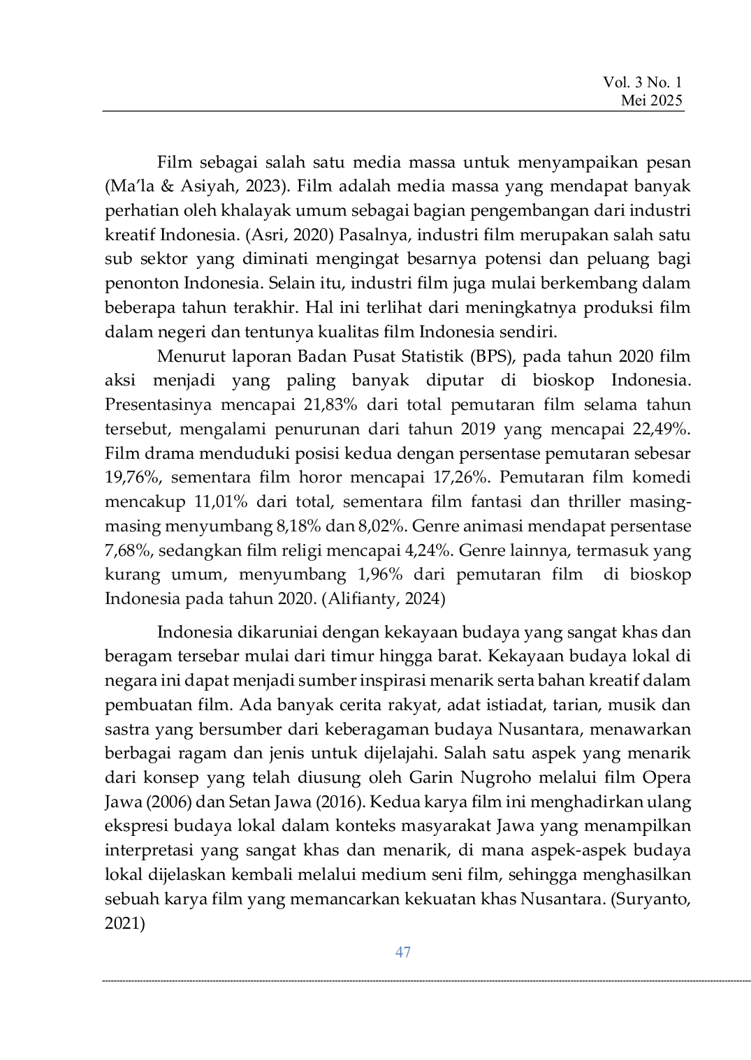 JURIS Pesan Moral Film Kinari Folklore Desa Tempur Analisis Semiotika Roland Barthes