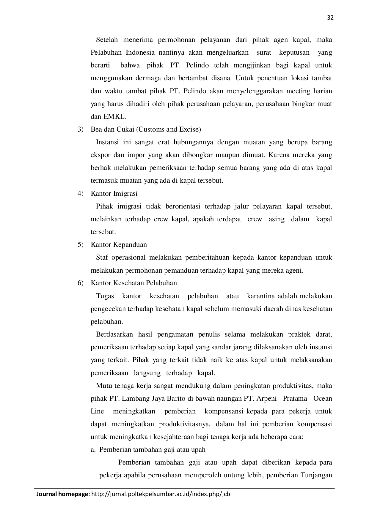 JURIS Faktor Faktor Yang Mempengaruhi Kelancaran Kegiatan Bongkar Muat Batu Bara Di PT Lambang Jaya Barito