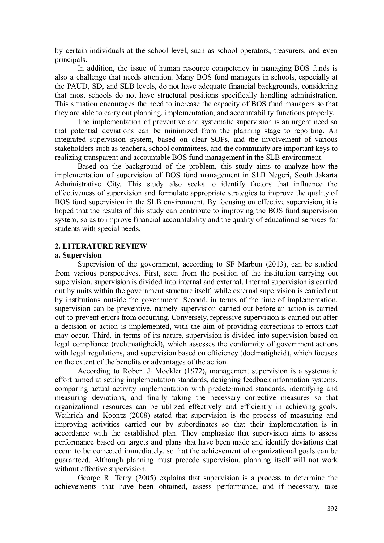 JURIS Supervision of the Use of School Operational Assistance BOS Funds in State Special Schools SLB in South Jakarta City DKI Jakarta Province