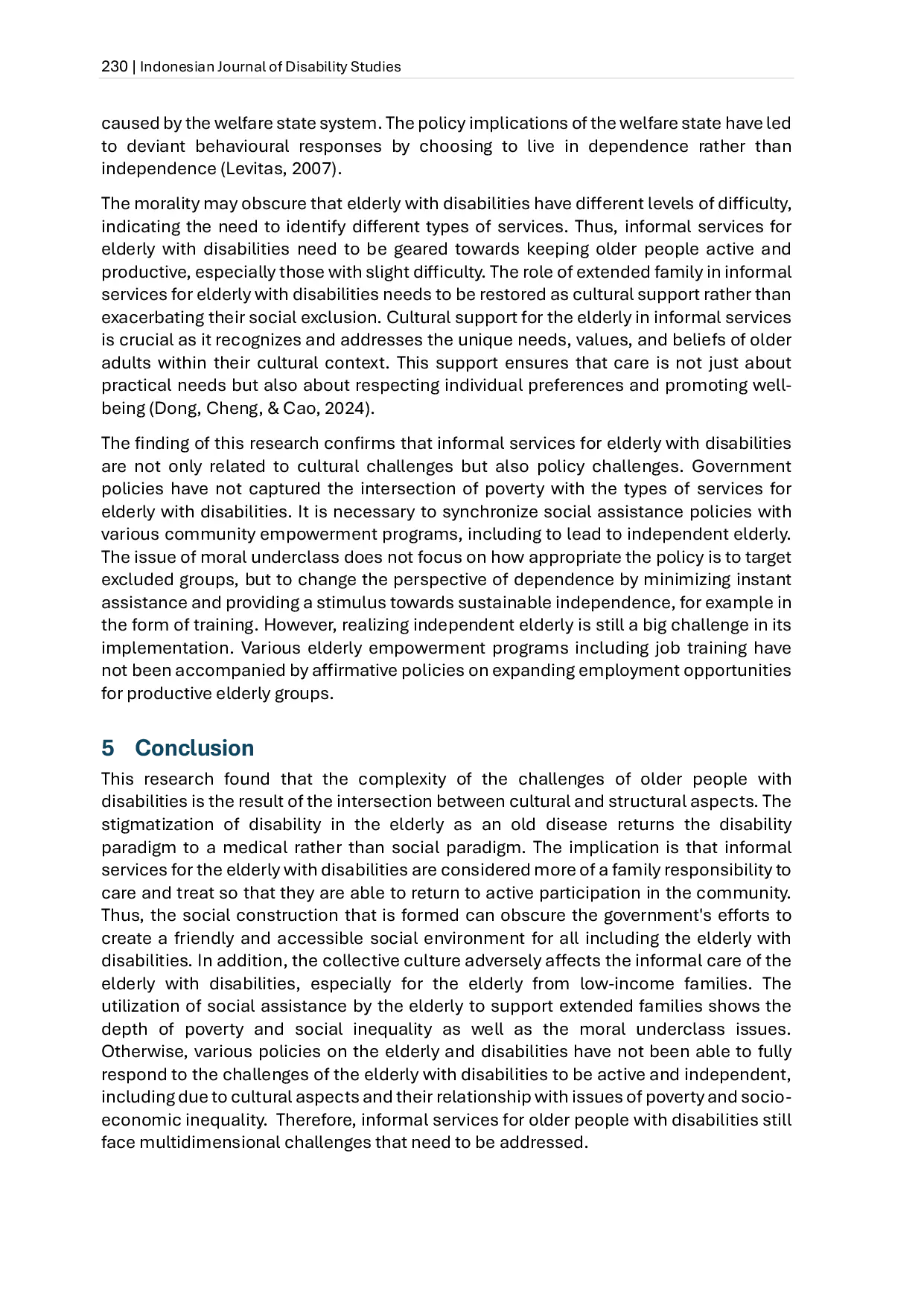 JURIS Multidimensional Challenges of Informal Services for Elderly with Disabilities