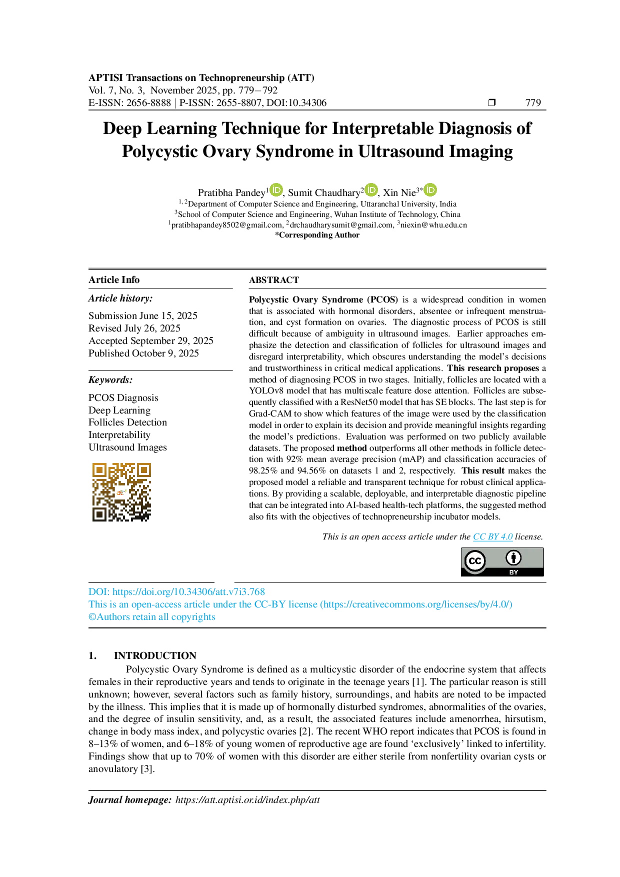 JURIS Deep Learning Technique for Interpretable Diagnosis of Polycystic Ovary Syndrome in Ultrasound Imaging