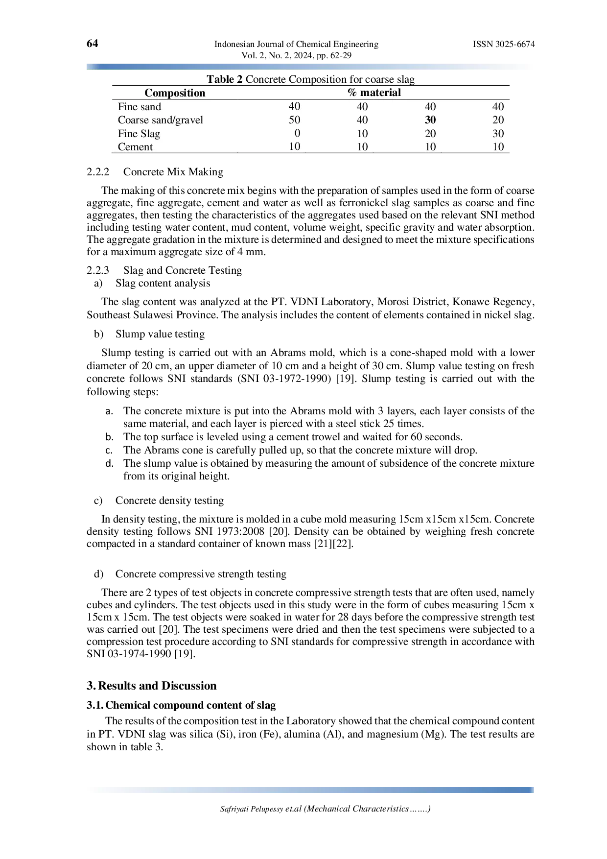 JURIS Mechanical Characteristics of Concrete with Addition of Nickel Slag Waste as Aggregates
