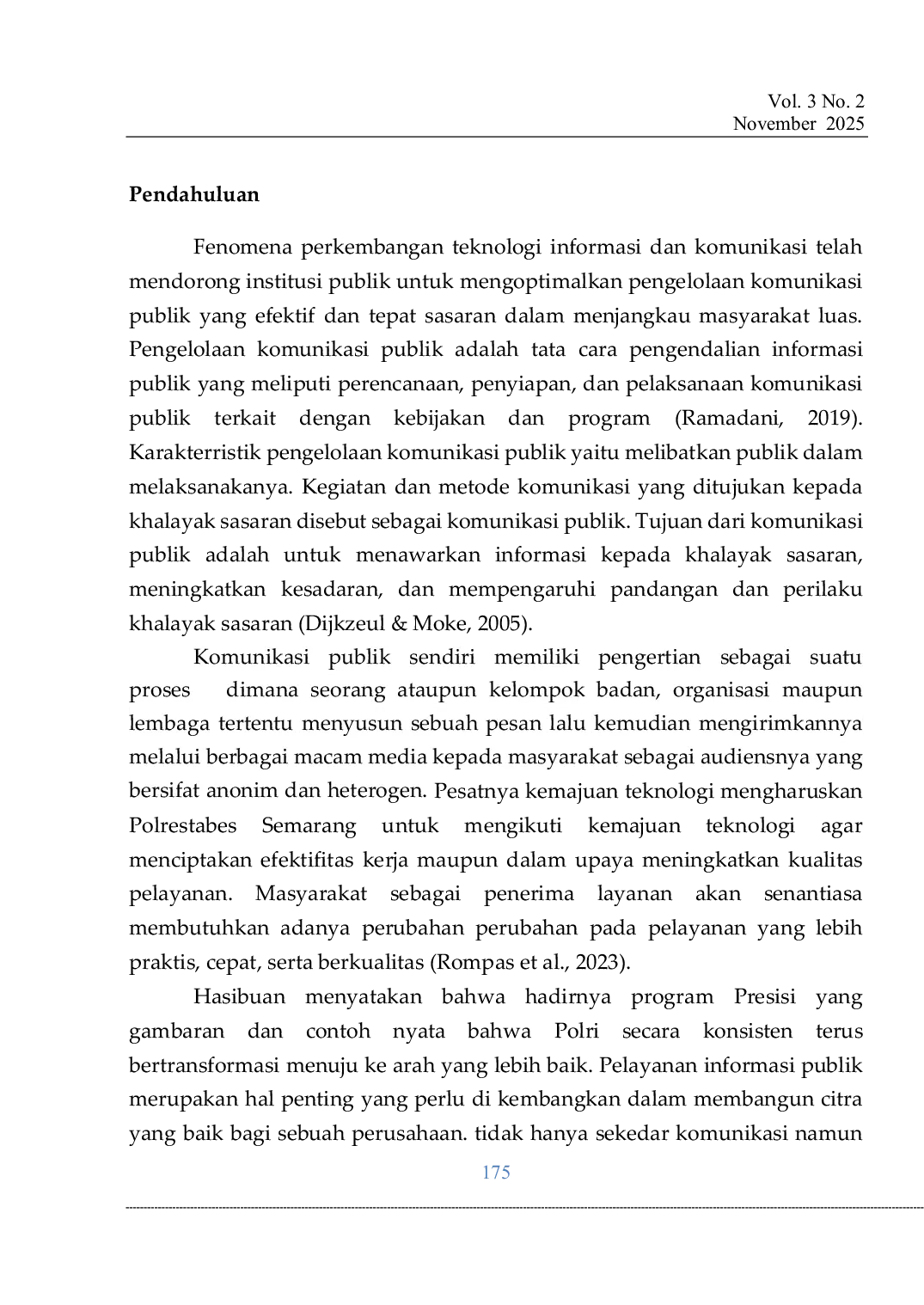 JURIS Optimalisasi Komunikasi Publik Kepolisian melalui Aplikasi LIBAS di Polrestabes Semarang