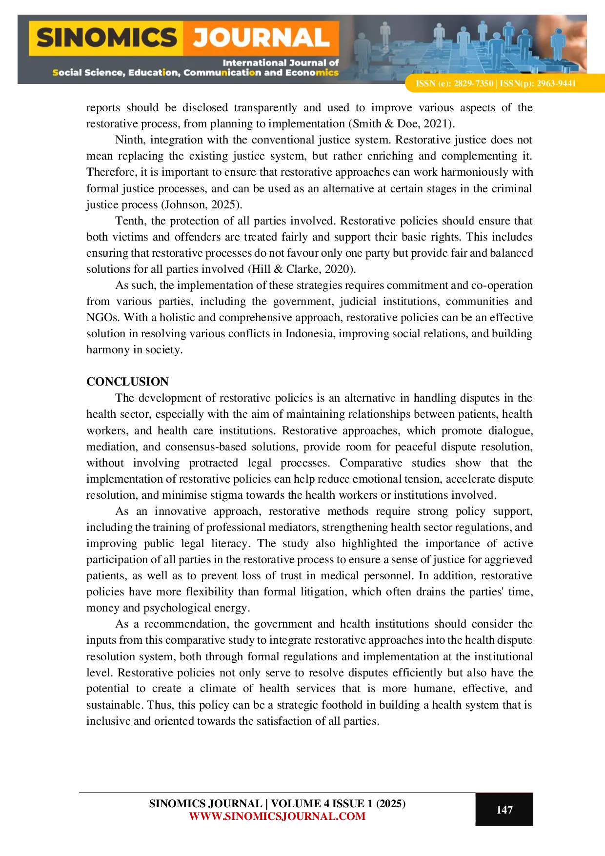 JURIS Restorative Policy Development in Health Dispute Resolution A Comparative Study