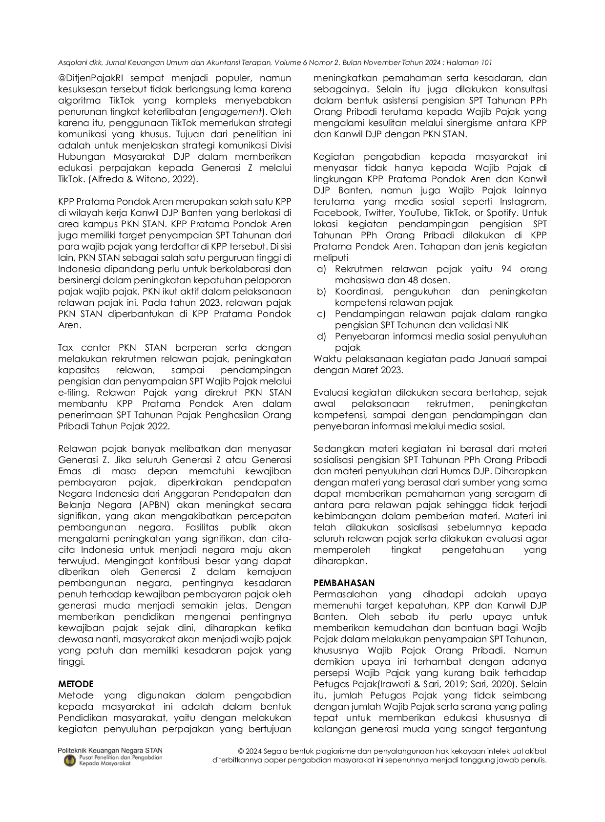 JURIS Era Baru Program Relawan Pajak Pemanfaatan Media Sosial dalam Penyuluhan Pajak