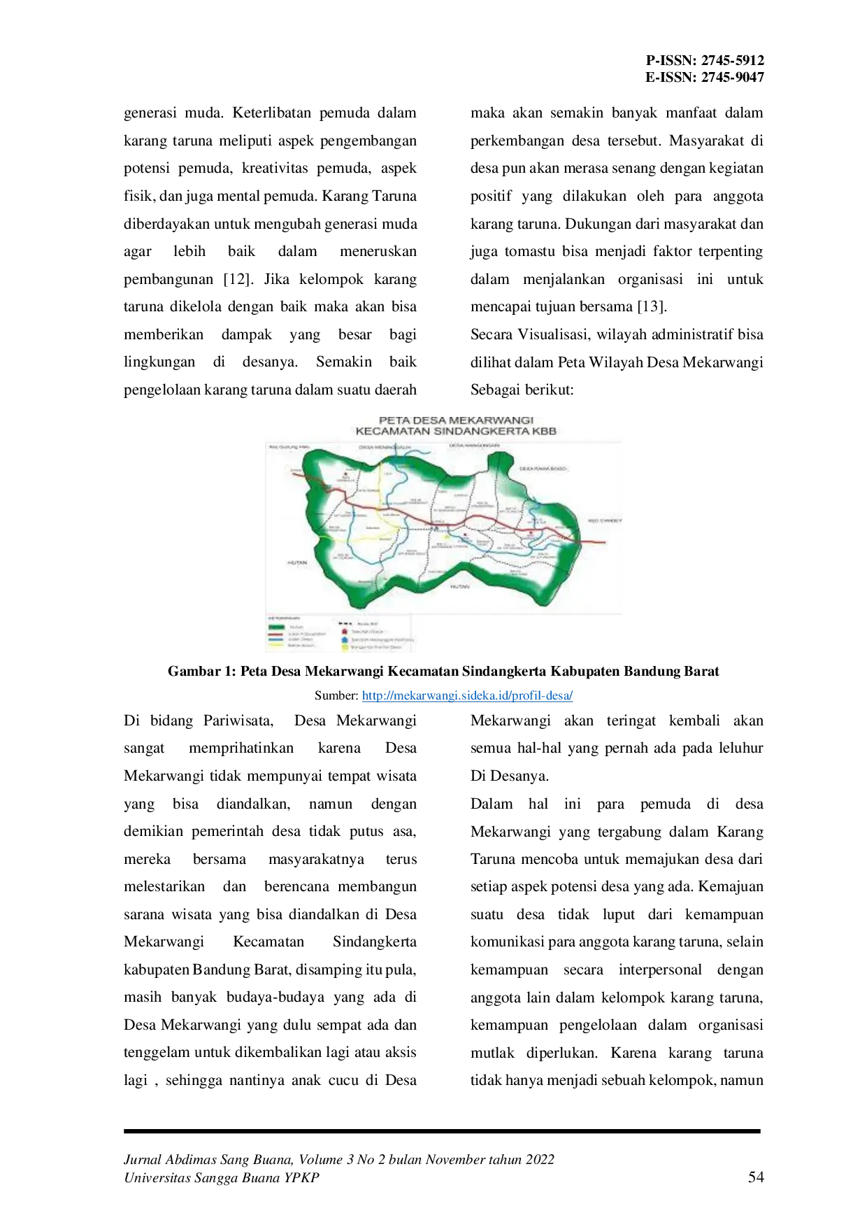 JURIS Pengembangan Kemampuan Karang Taruna Melalui Communication Skills dalam Mempromosikan Agro Wisata di Desa Mekarwangi Kecamatan Sindangkerta Kabupaten Bandung Barat