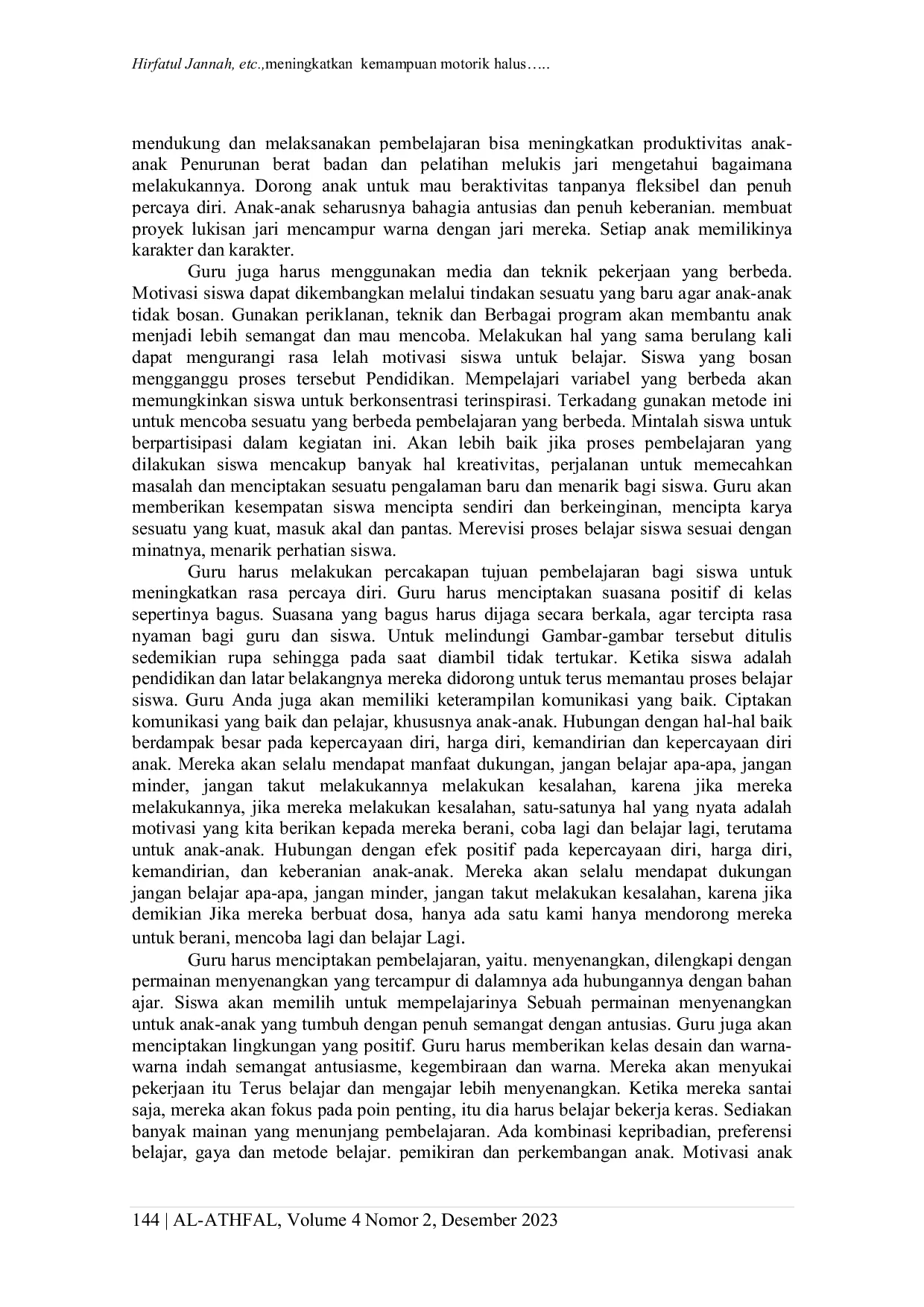 JURIS Meningkatkan Kemampuan Motorik Halus Melalui Kegiatan Finger Painting Anak Dengan Pewarna Alami Kelompok B Tk Aisyiyah Bustanul Athfal Lekok