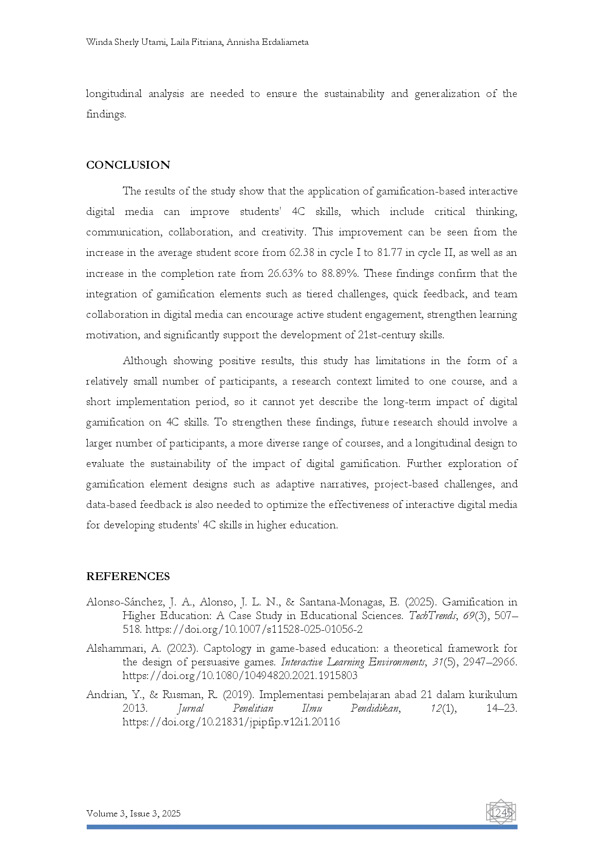 juris Action Research Optimizing Students 4C Skills through Gamification Based Interactive Digital Media