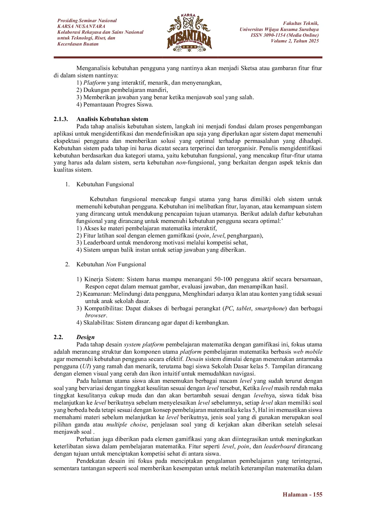 JURIS Implementasi Gamifikasi Pada Platform Pembelajaran Matematika Anak Sekolah Dasar Berbasis Web Mobile