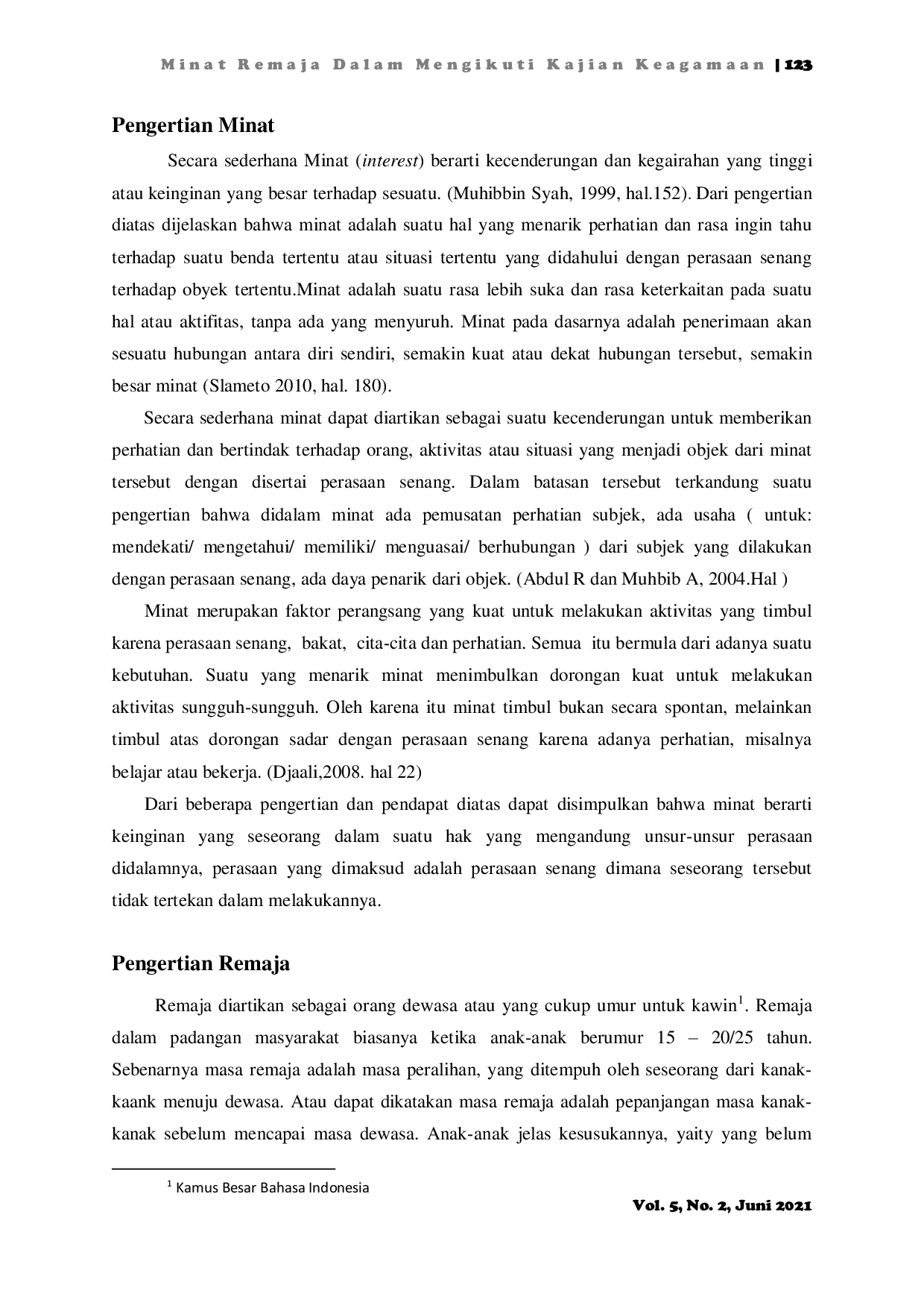 JURIS Minat Remaja Dalam Mengikuti Kajian Keagamaan