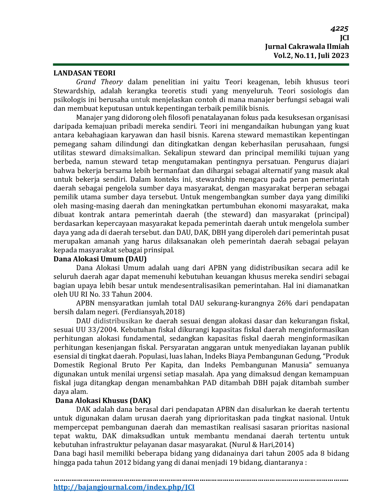 JURIS Pengaruh Dana Alokasi Umum Dana Alokasi Khusus Dan Dana Bagi Hasil Terhadap Belanja Modal Di Kabupaten Kota Provinsi Jawa Tengah